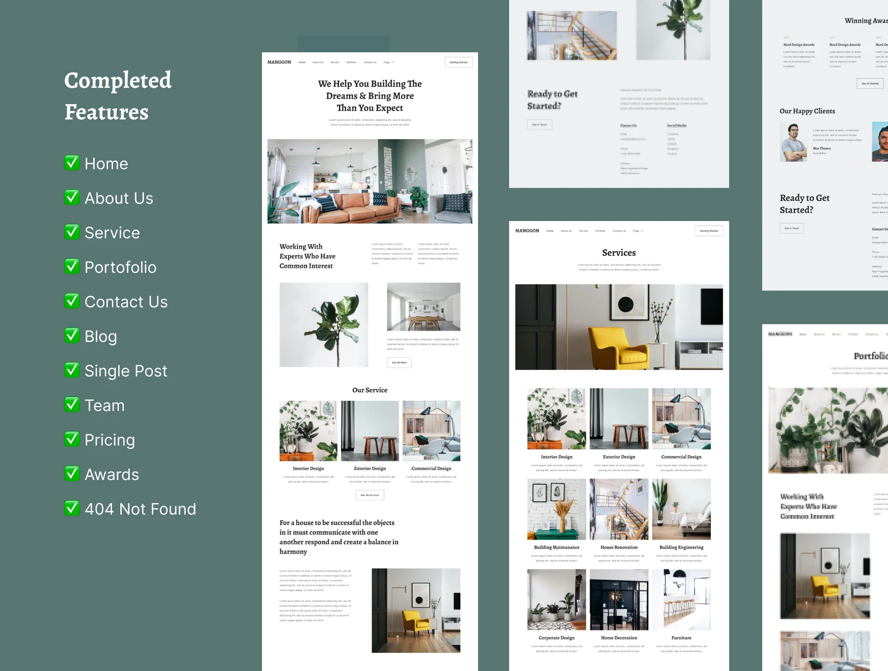 Manggon Interior Architecture UI Kit 5
