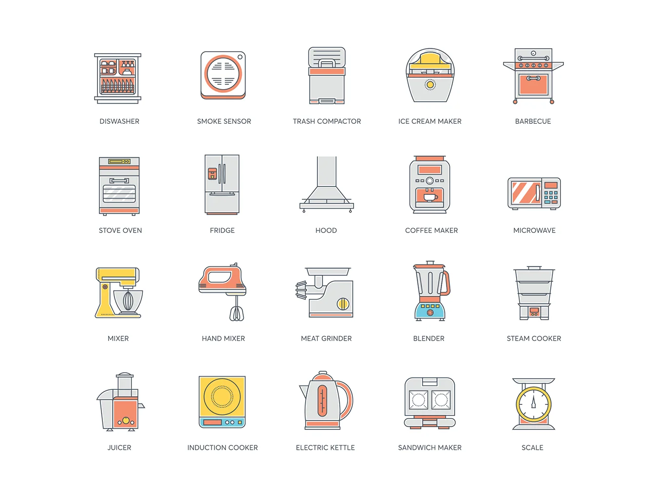 118 Interior Icons | Color Line Series 4