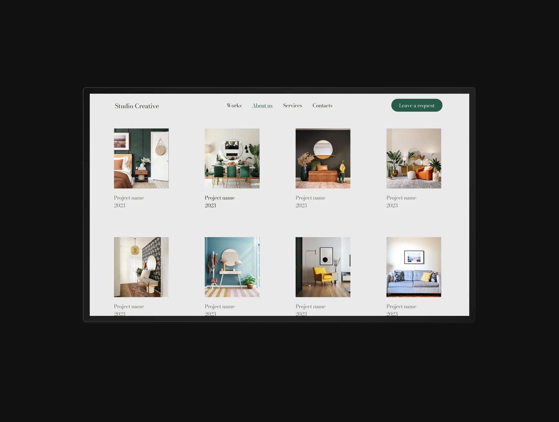 Studio Creative - Interior Design Studio Website UI Template 6