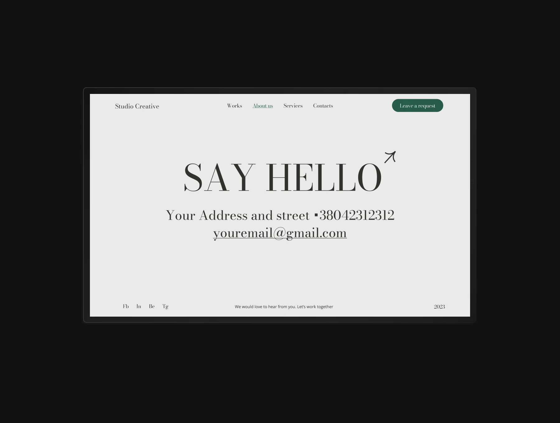 Studio Creative - Interior Design Studio Website UI Template 7