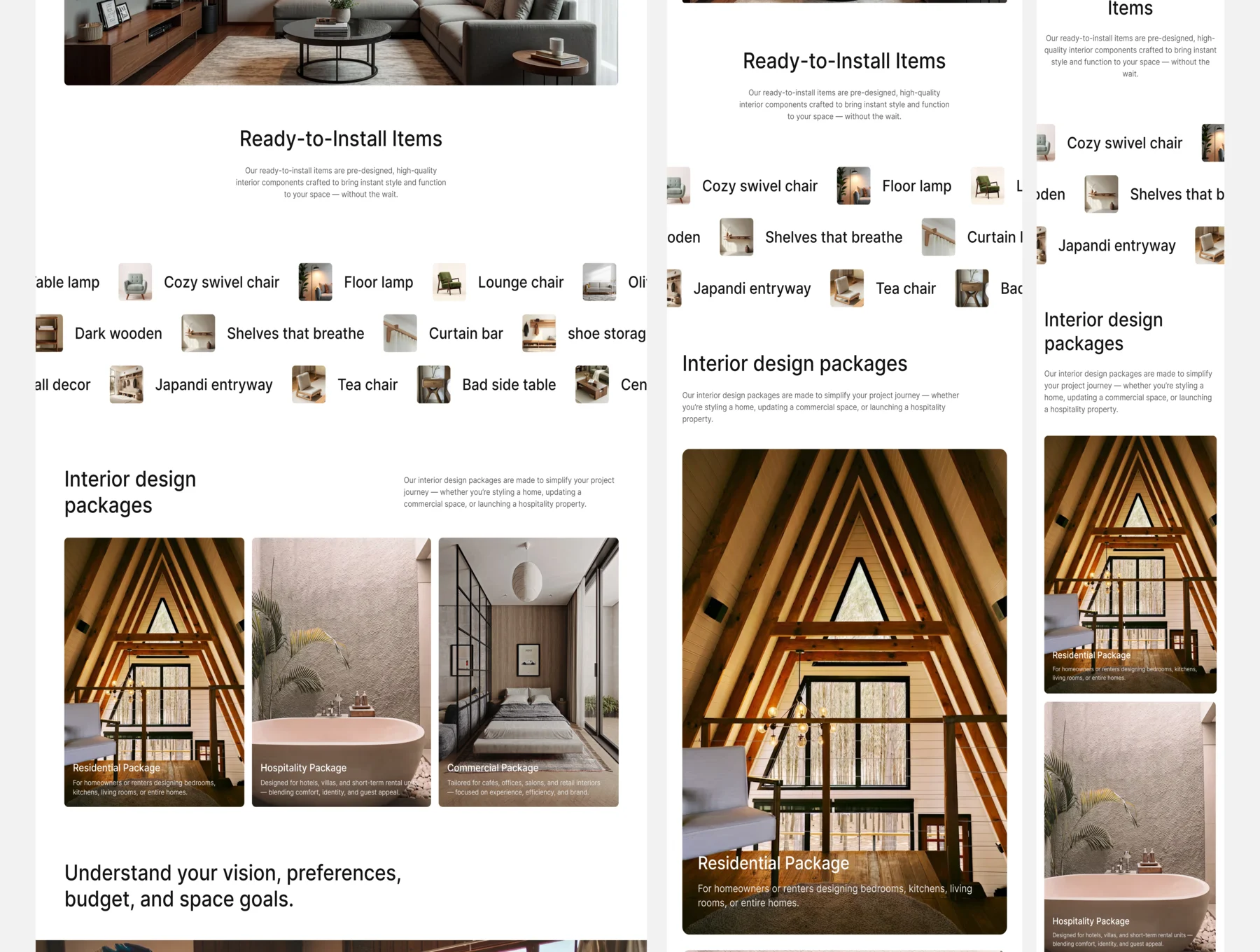 Interio - Interior Design & Construction Studio Web UI Kit