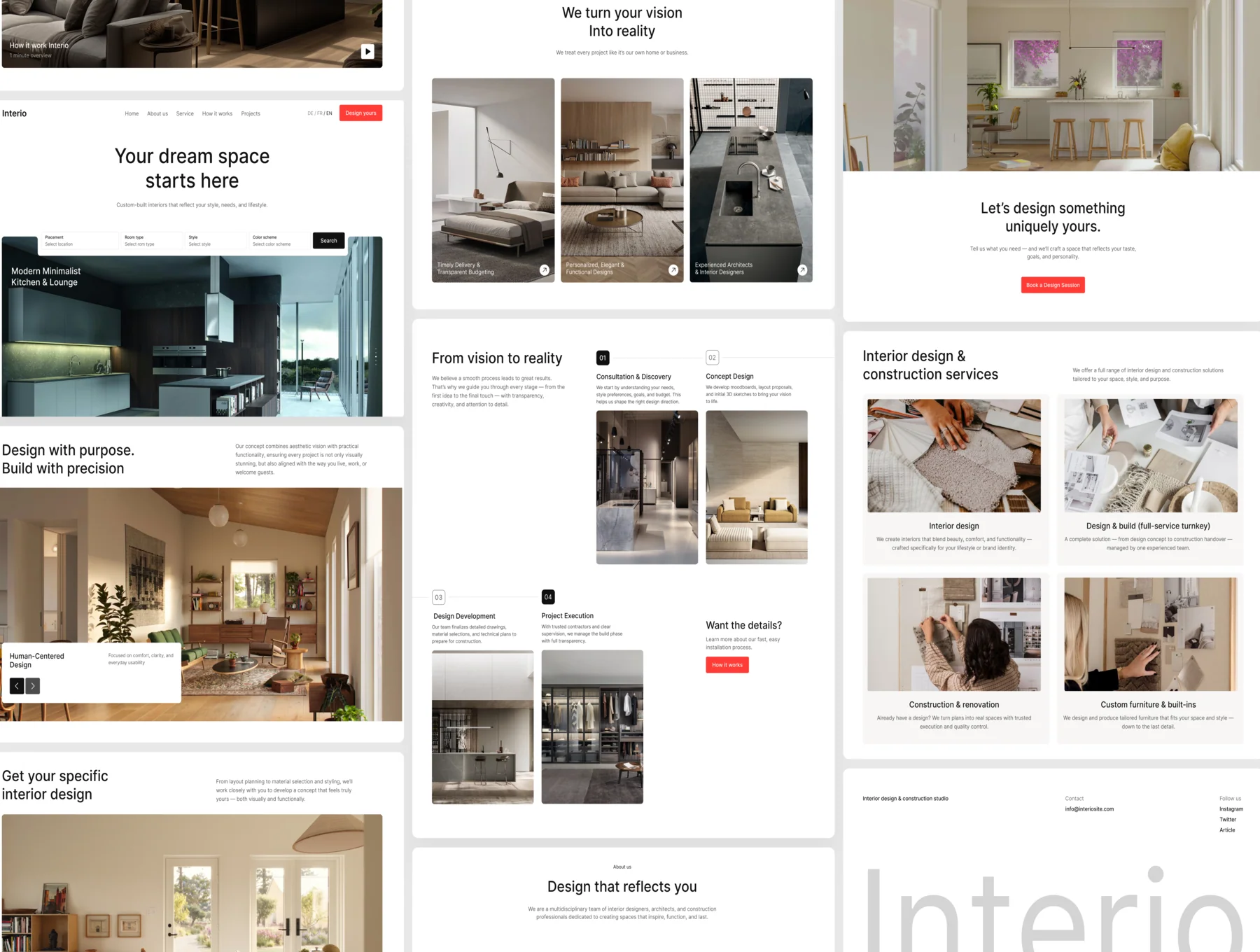Interio - Interior Design & Construction Studio Web UI Kit 6