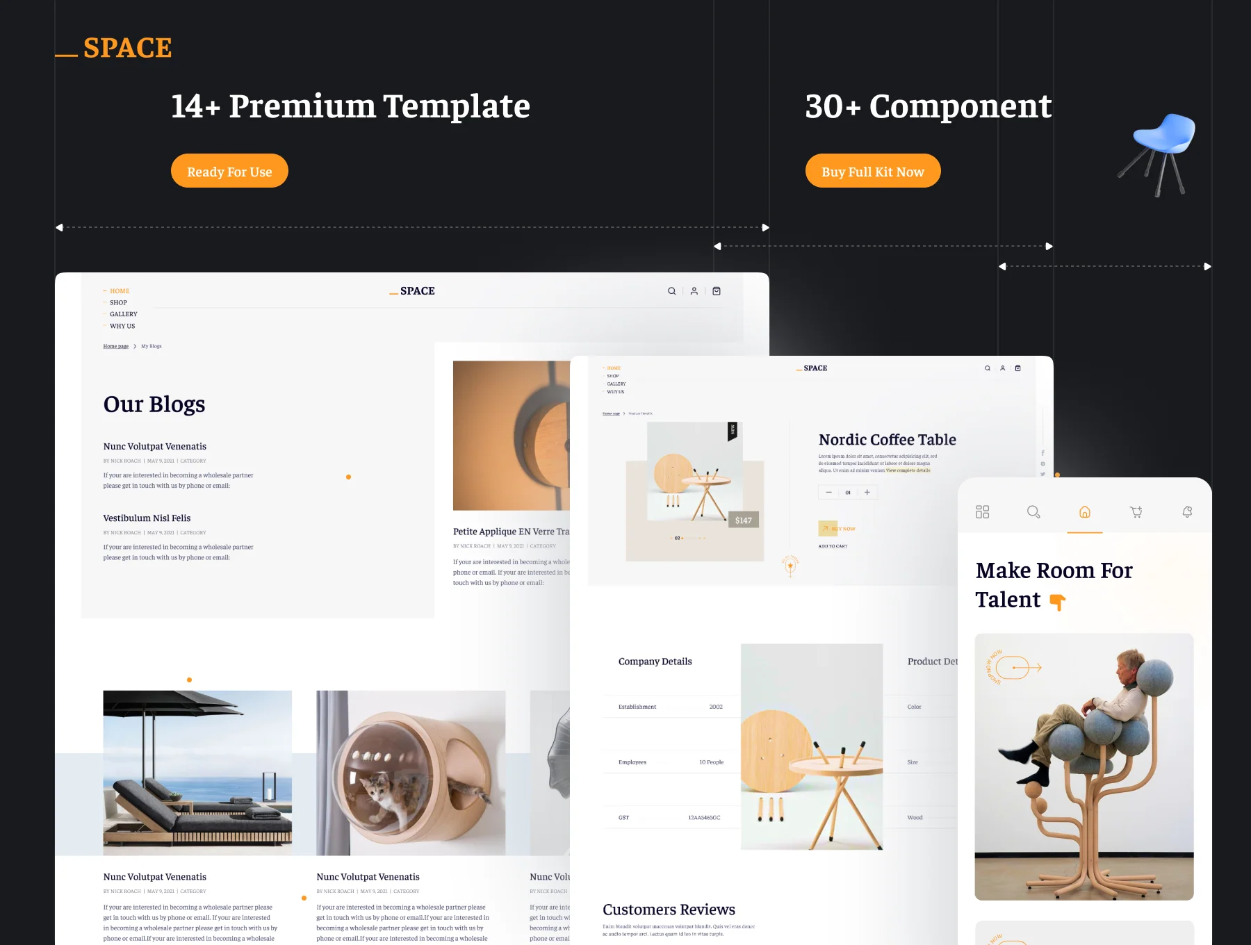 Intirior Architecture web ui kit 3