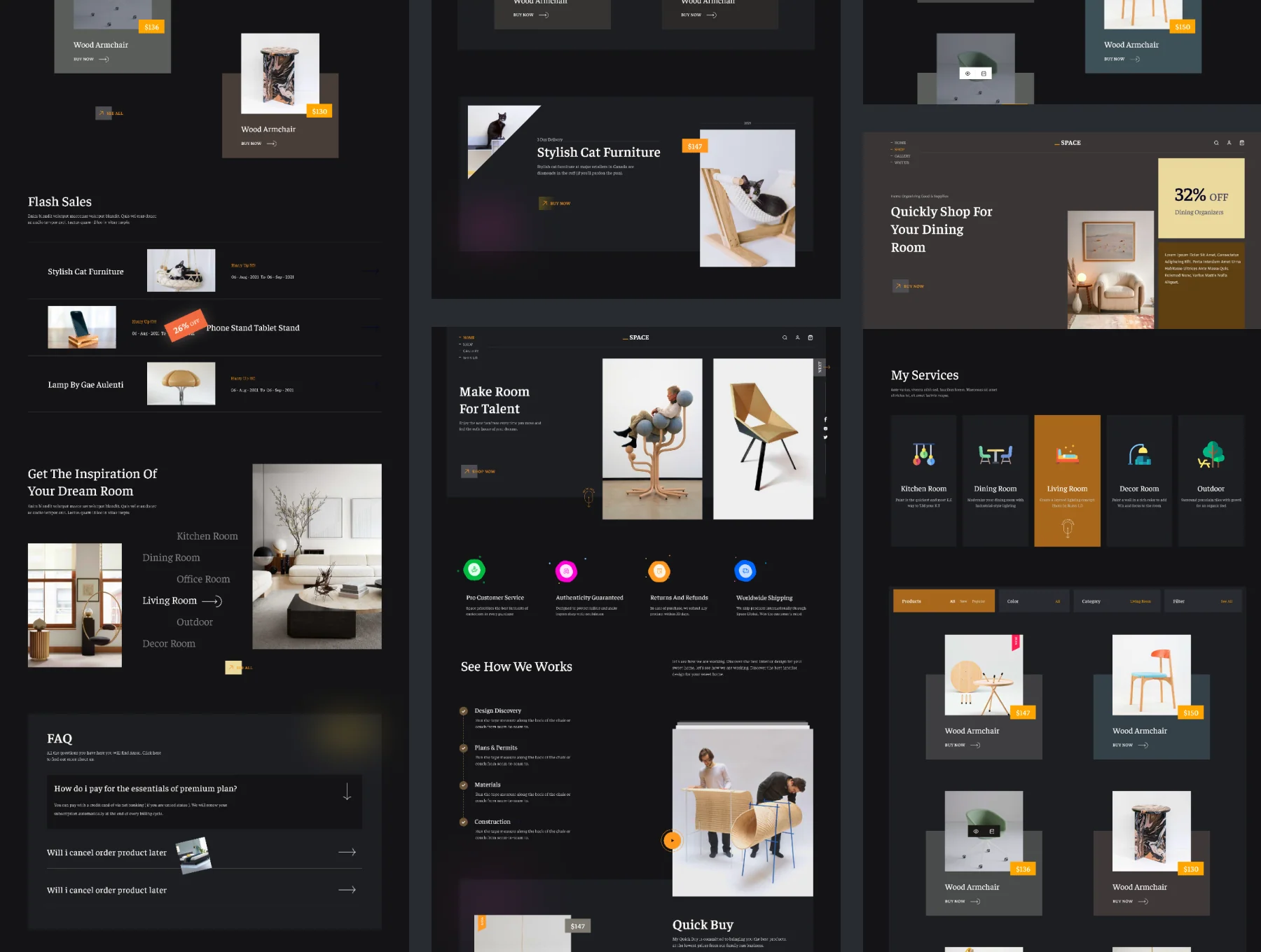 Intirior Architecture web ui kit 4