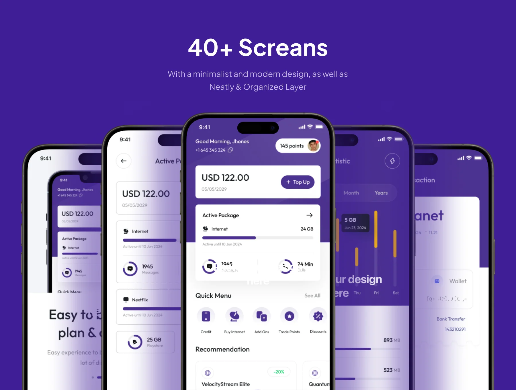 Intranet - Internet Provider Apps IOS UI Kit 3