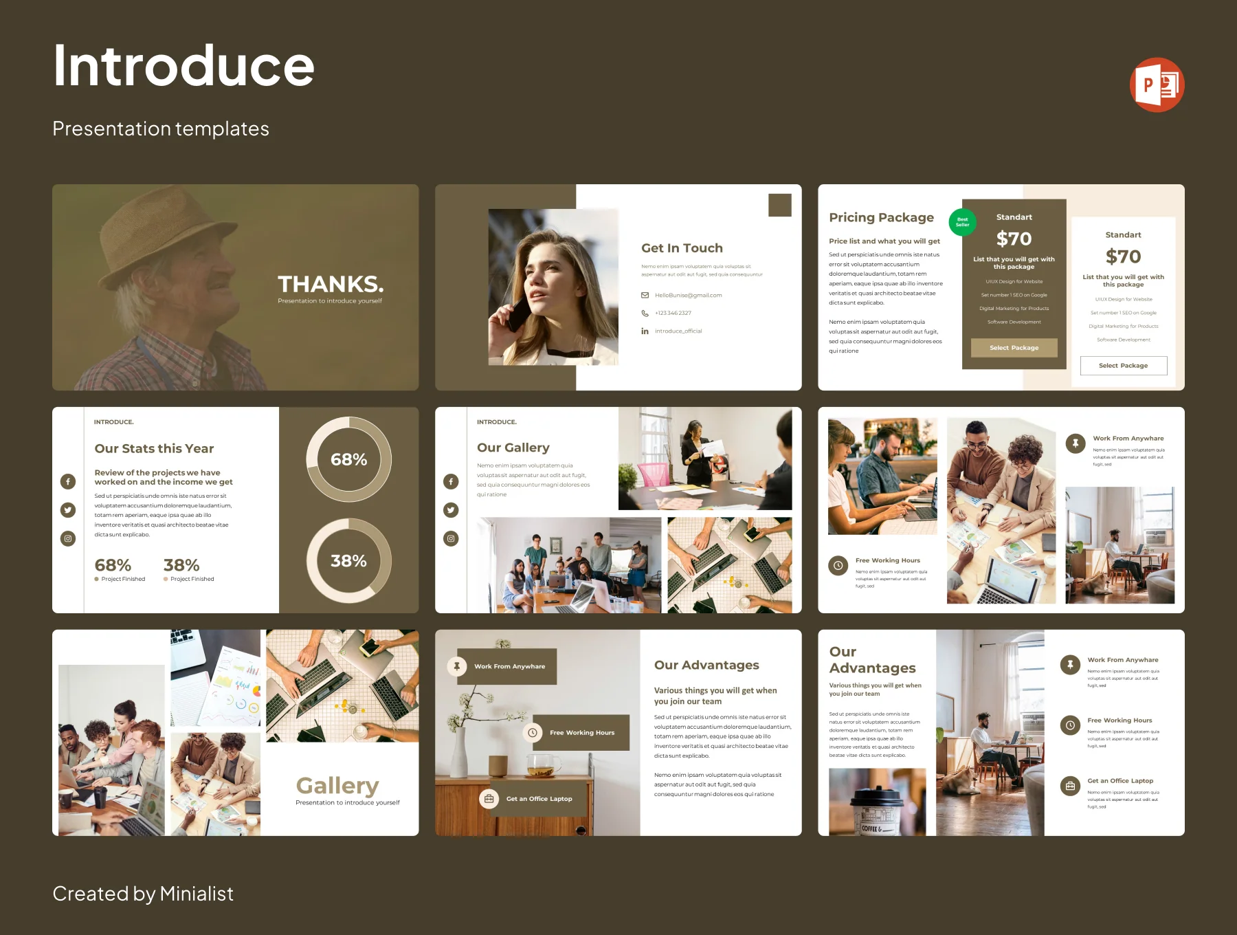 Introduce - PowerPoint template 6