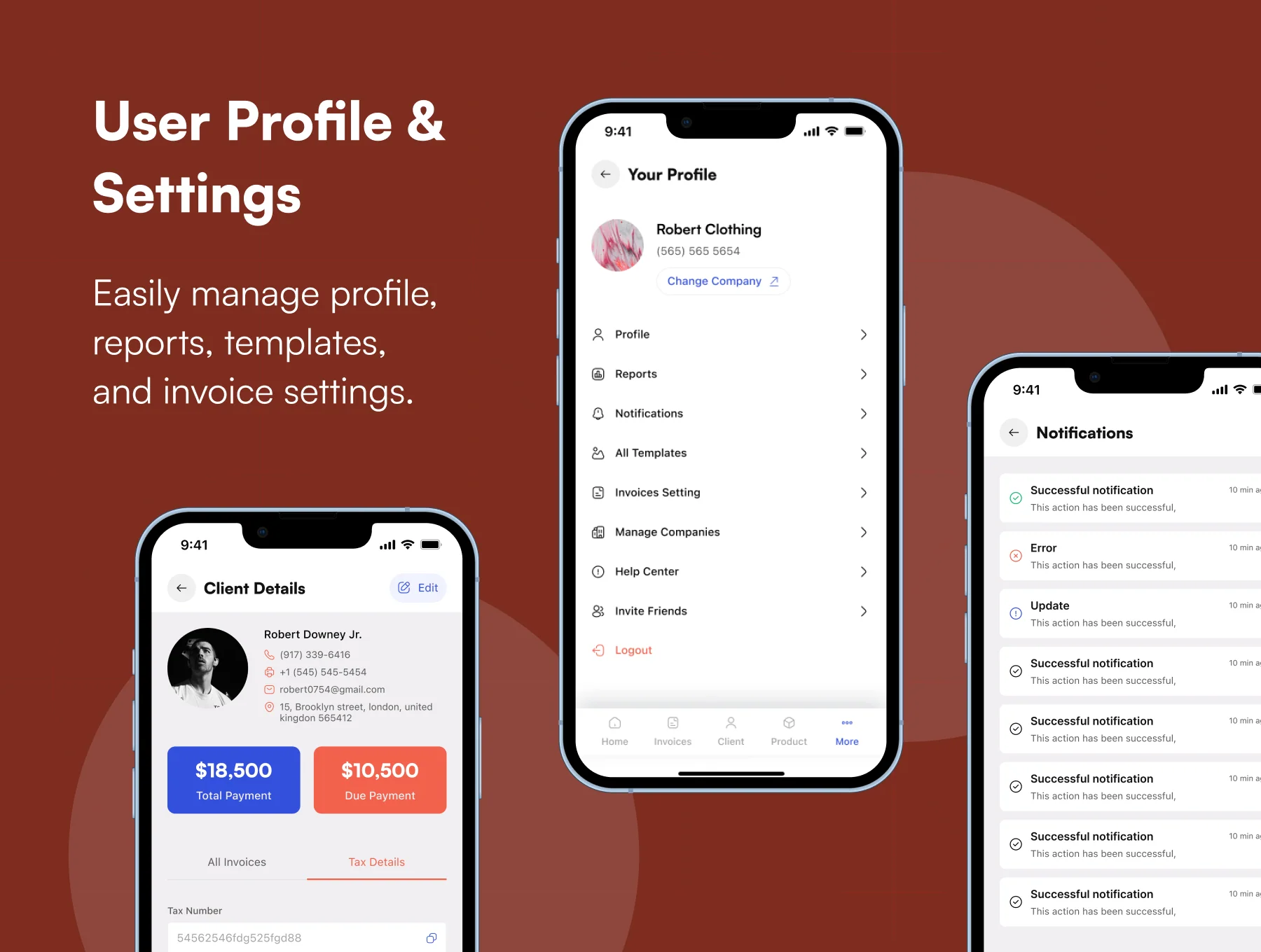 Inventix – Invoice Management Mobile App UI Kit (50+ Screens, 50+ Templates) – Figma 8