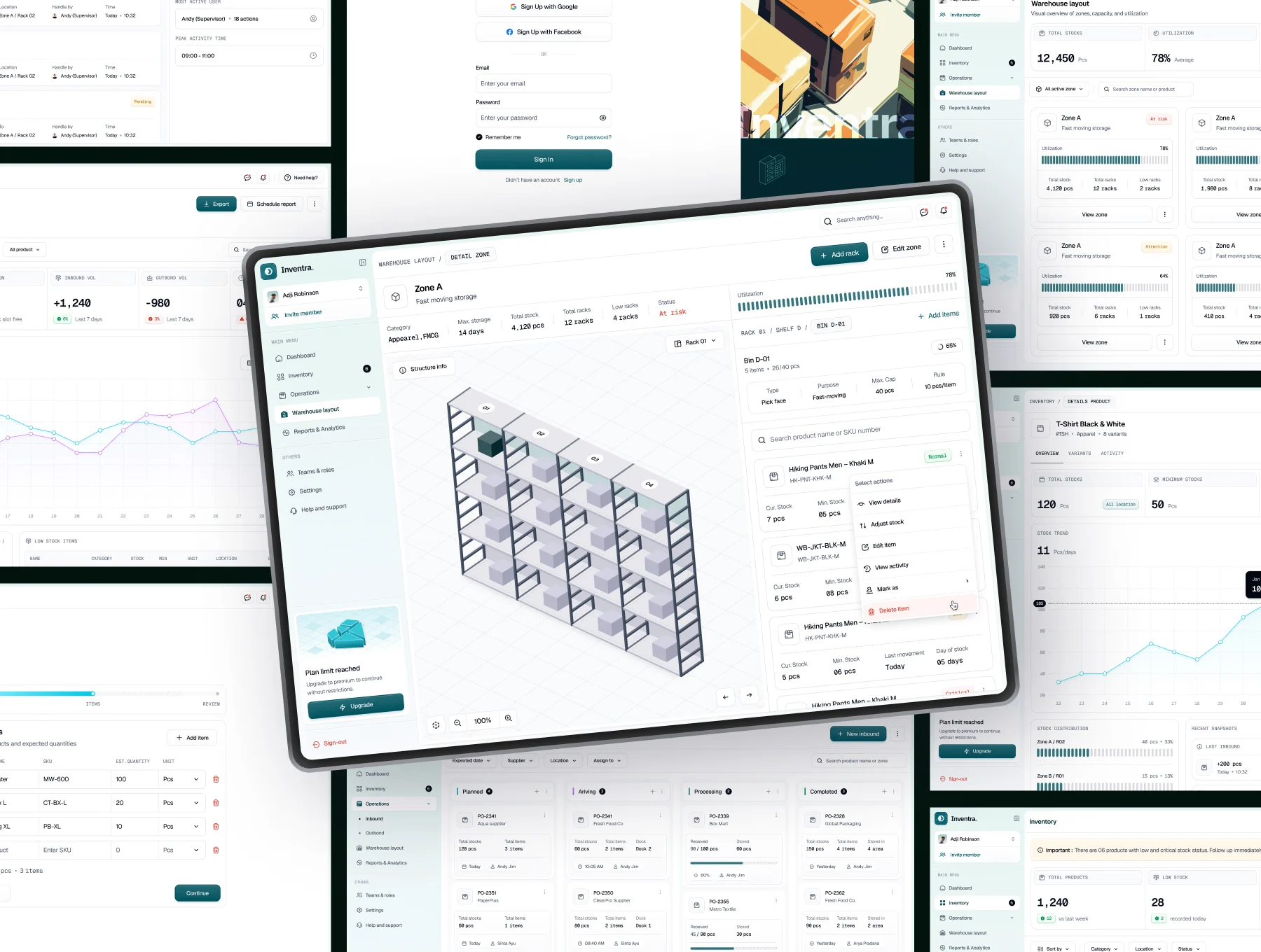 Inventra - Warehouse Dashboard UI Kit. 6