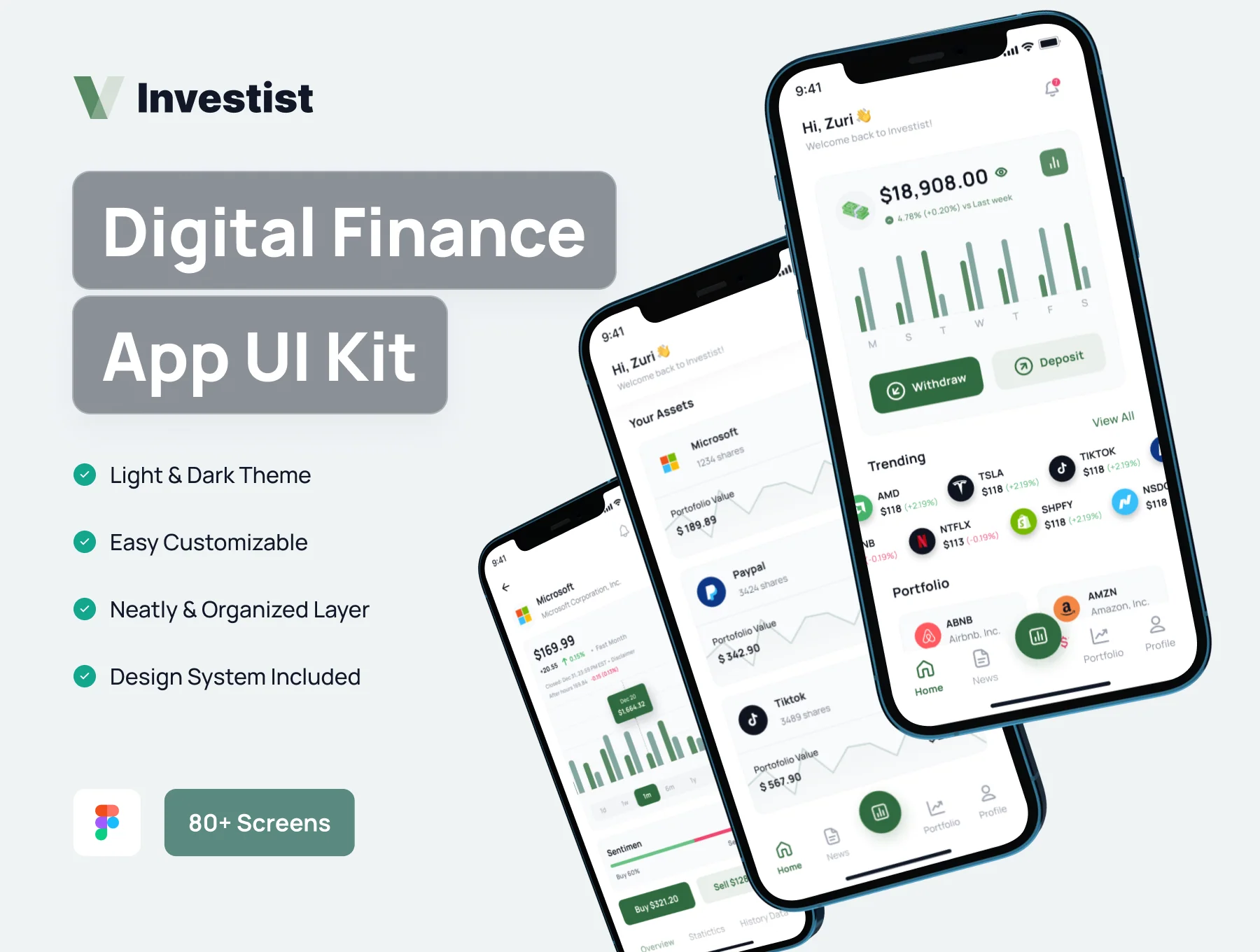 Investist - Stock Investment App UI Kit