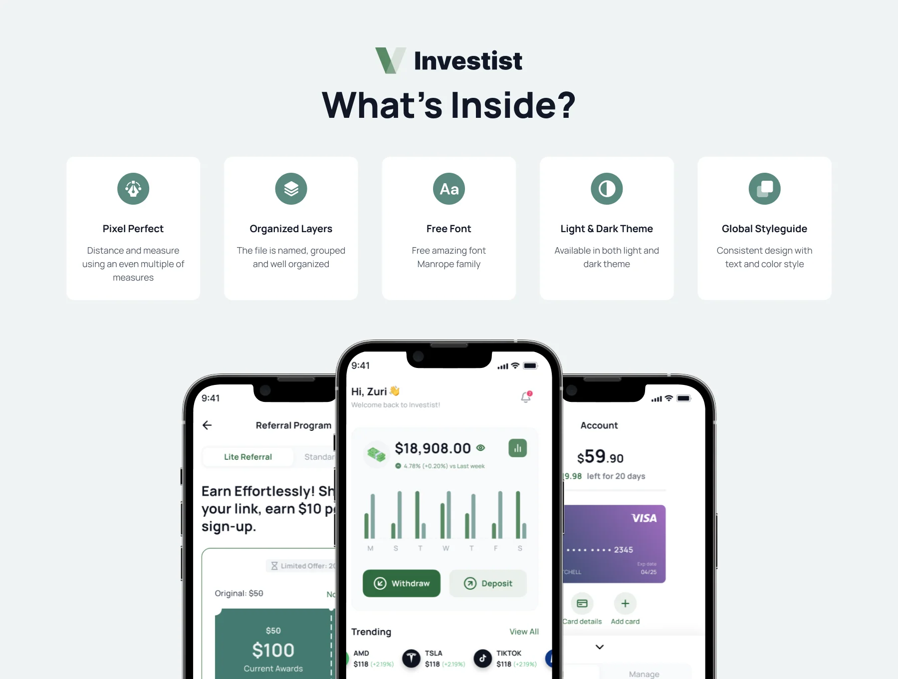 Investist - Stock Investment App UI Kit 3