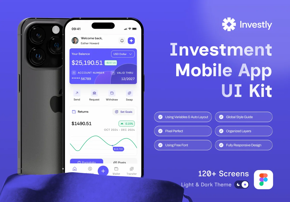 Investly - Investment Mobile App UI Kit