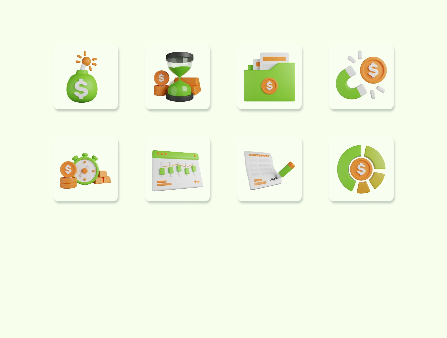 Investment 3D Icons 6
