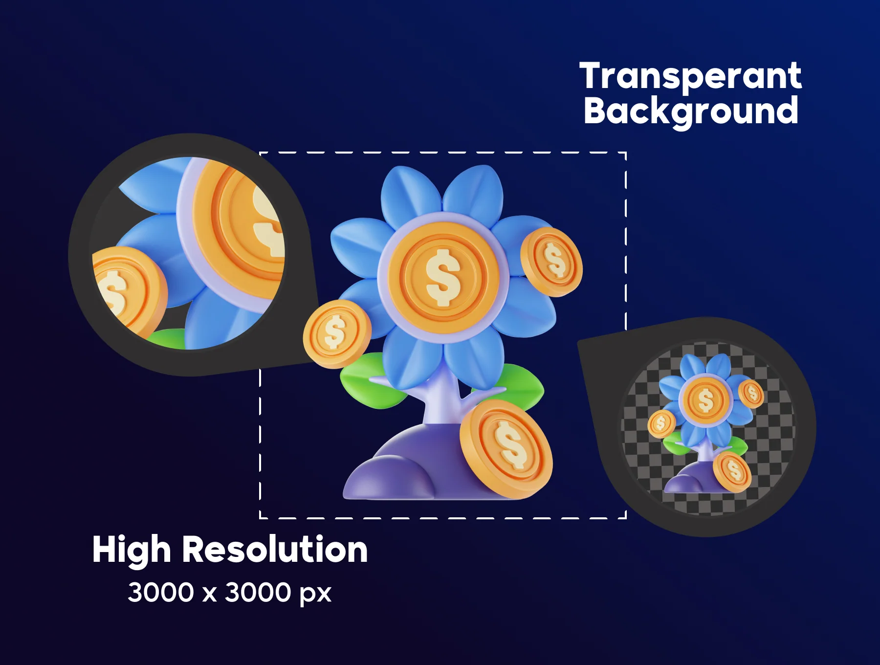 Investment and Saving 3D Asset 3