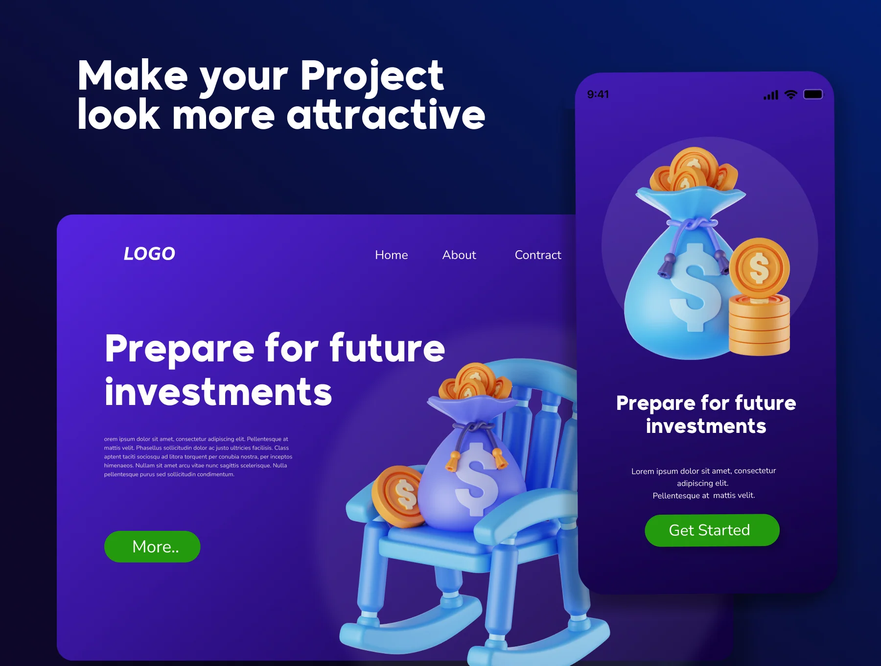 Investment and Saving 3D Asset 4