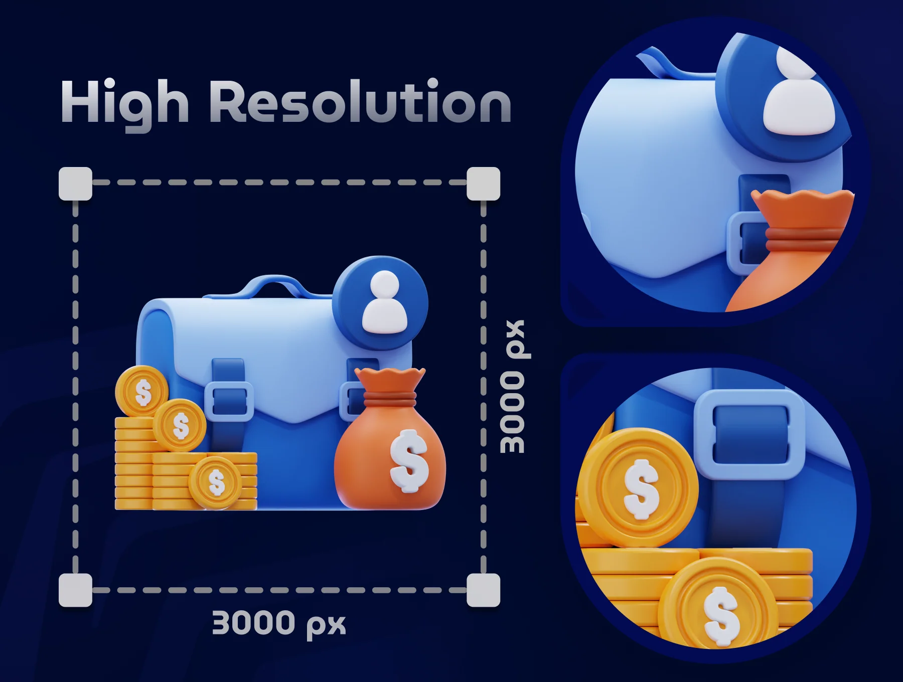 Investment and Saving 3D icon set 4