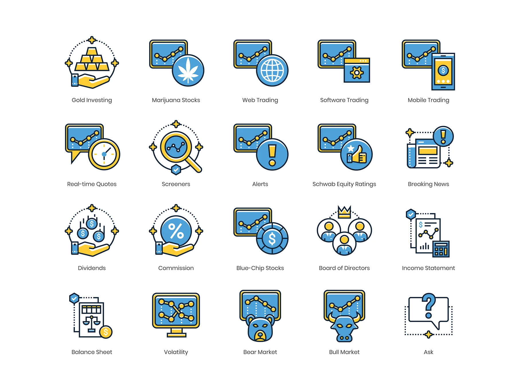 55 Investing Icons | Kinetic Series 3