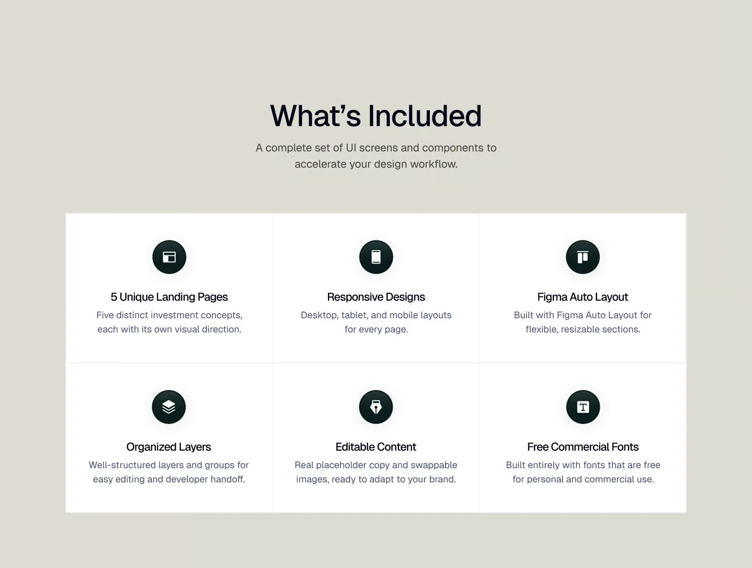 Investment Landing Page UI Kit 2