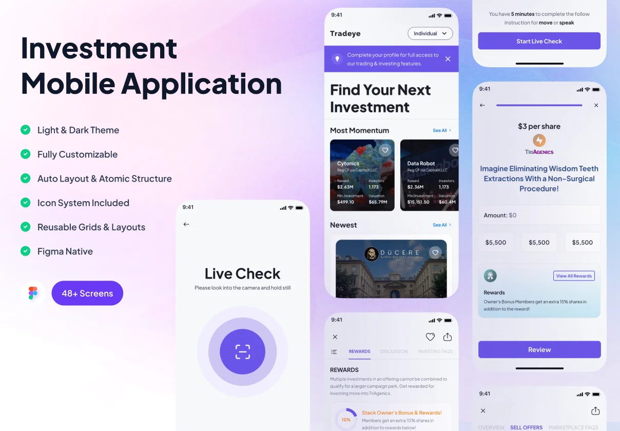 Investment Mobile App UI