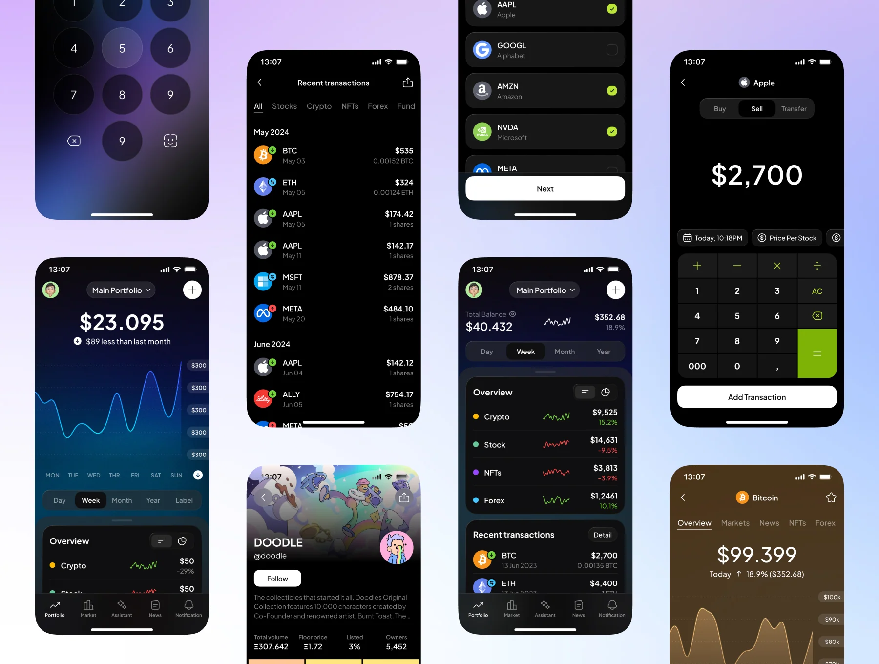 Investment Portfolio App UI Kit 7