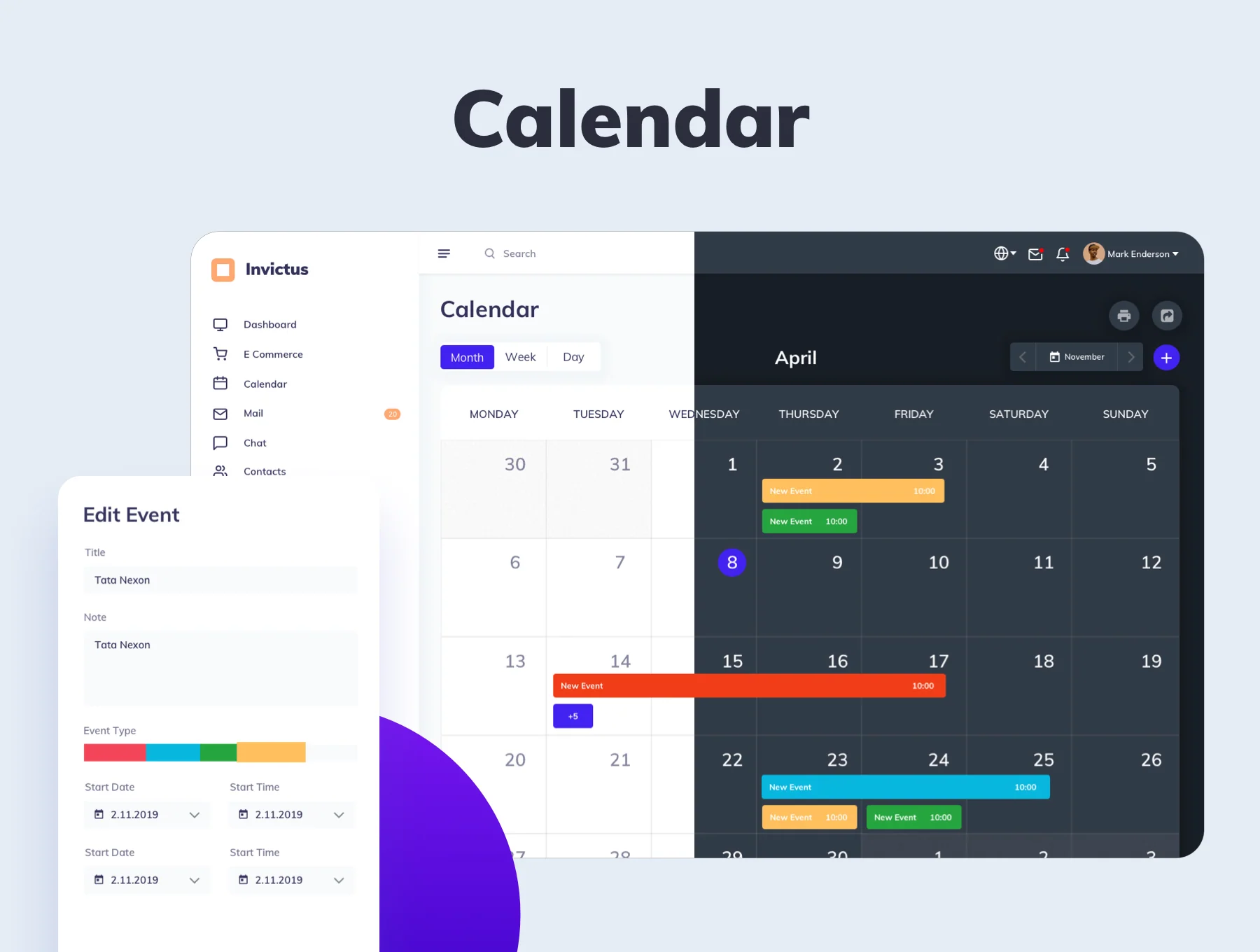 Invictus - Dashboard Admin Panel UI kit (Light and Dark) 5