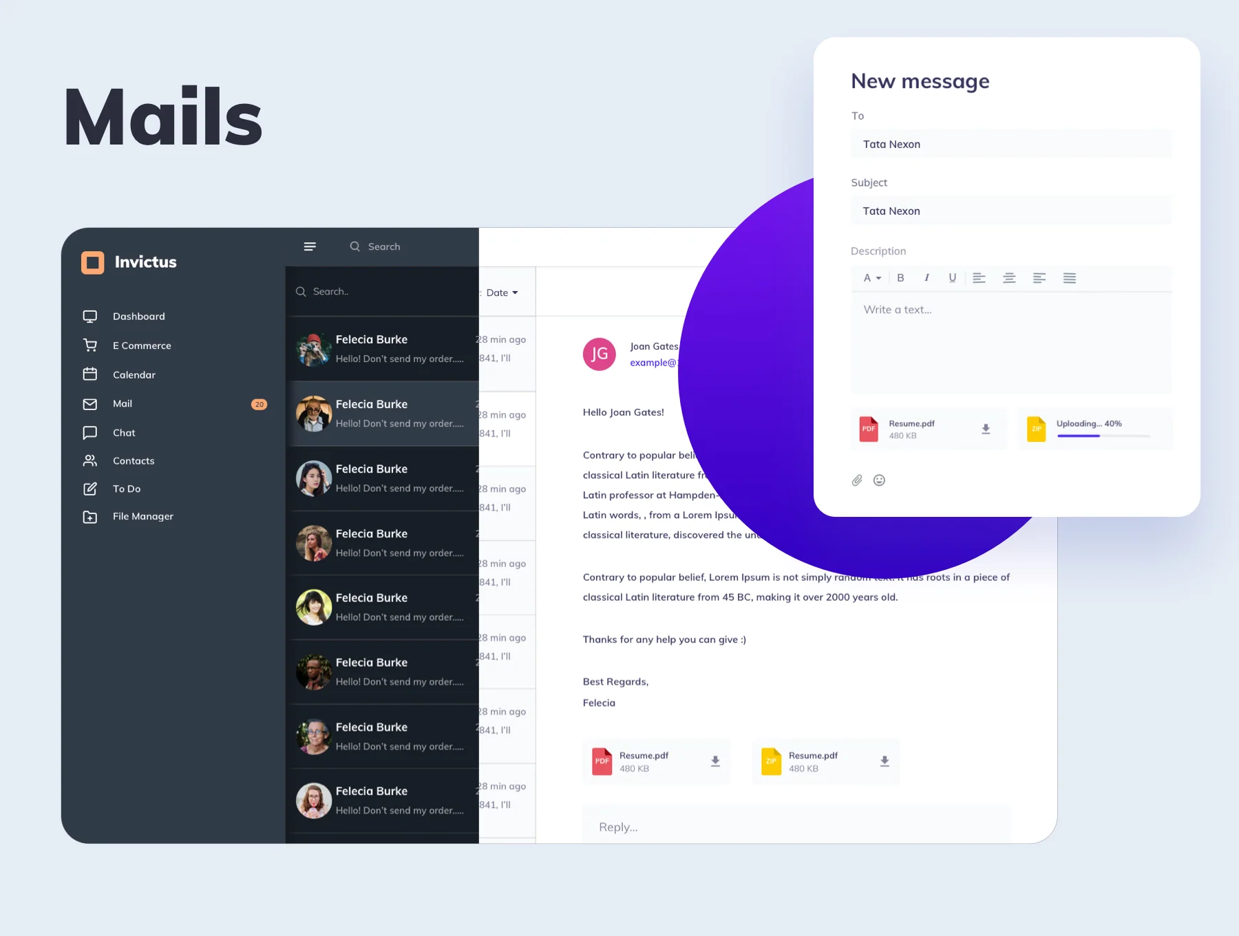 Invictus - Dashboard Admin Panel UI kit (Light and Dark) 6