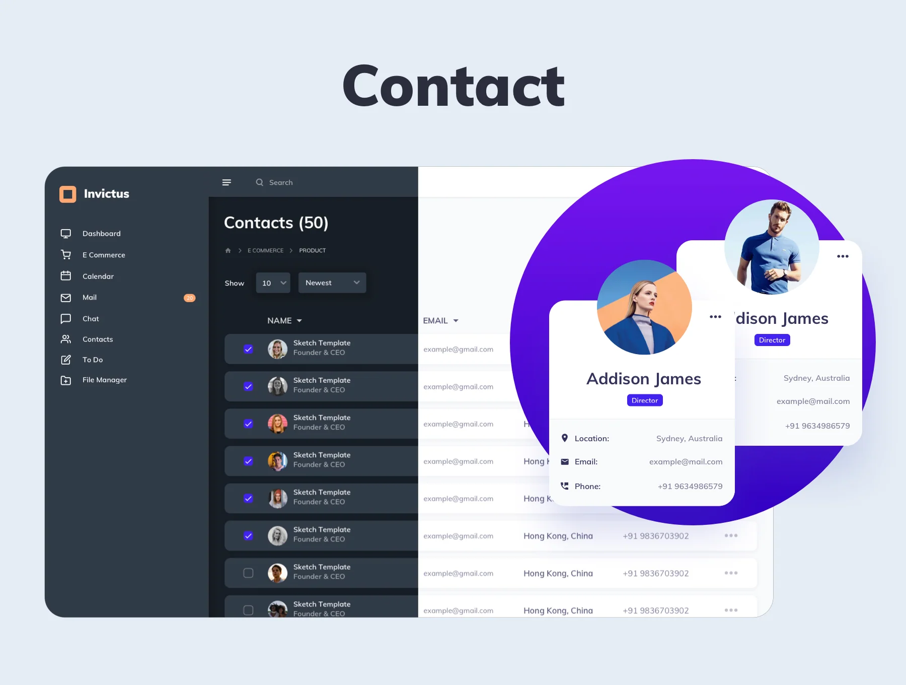 Invictus - Dashboard Admin Panel UI kit (Light and Dark) 8