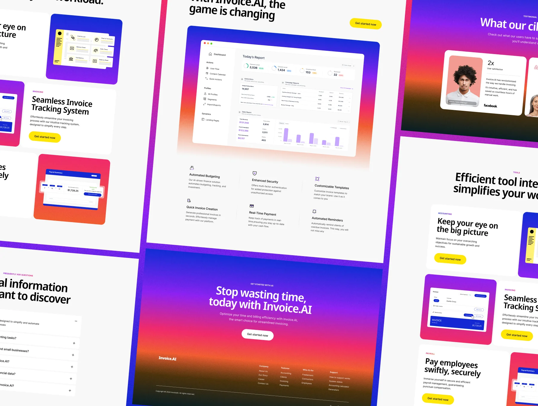 Invoice.AI - Financial AI Landing Page Template 5