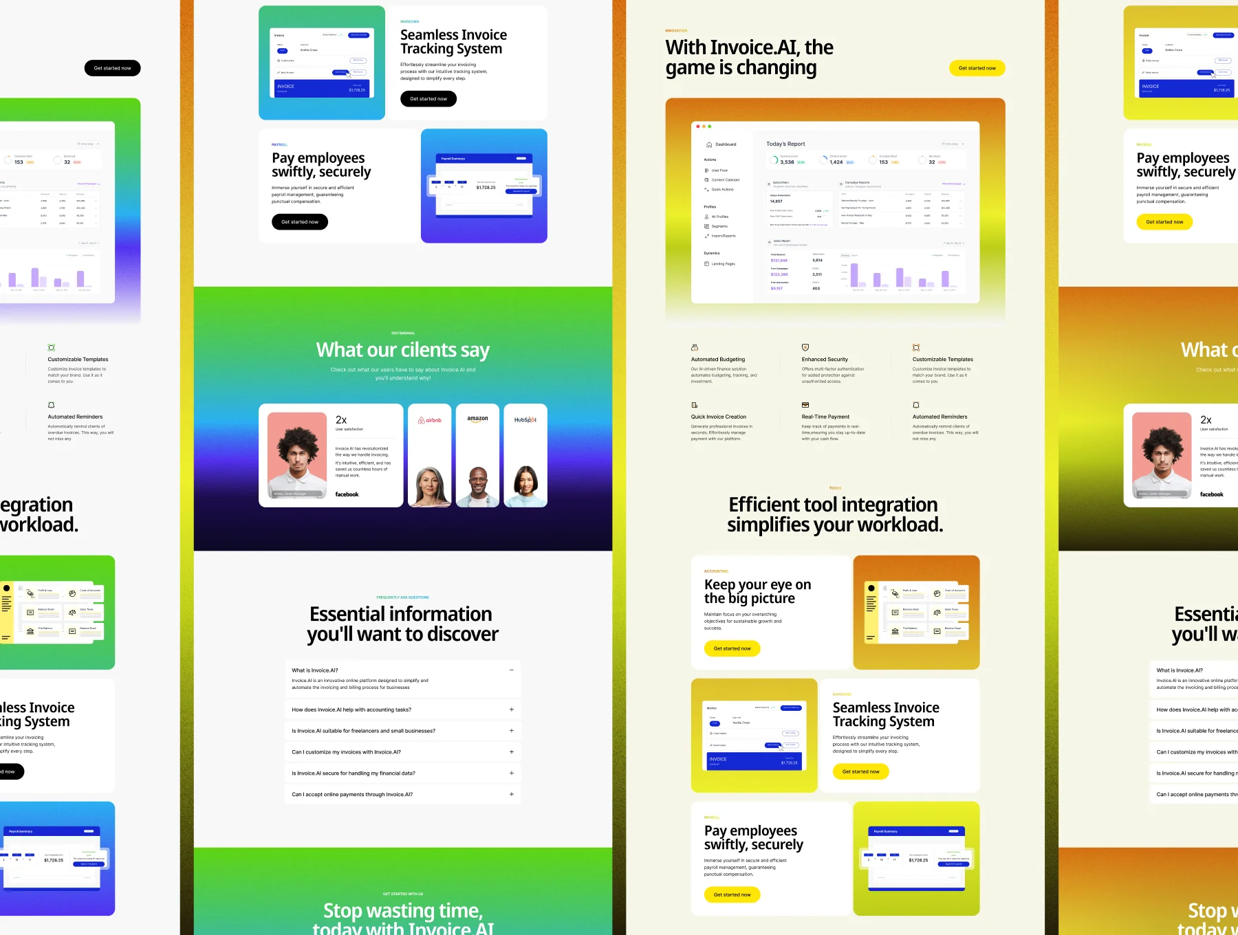Invoice.AI - Financial AI Landing Page Template 6