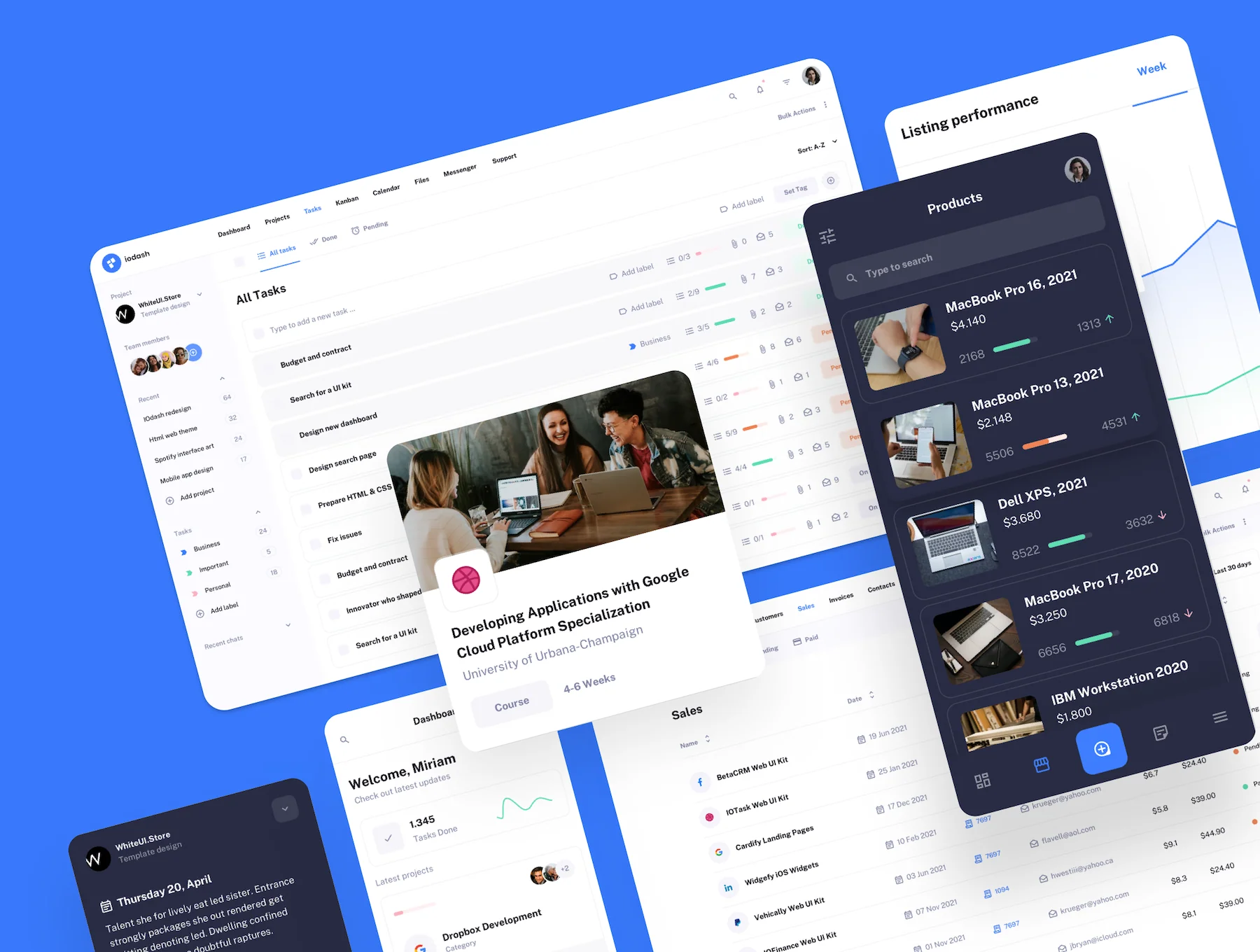 IODash - Multipurpose Dashboard UI Kit 2