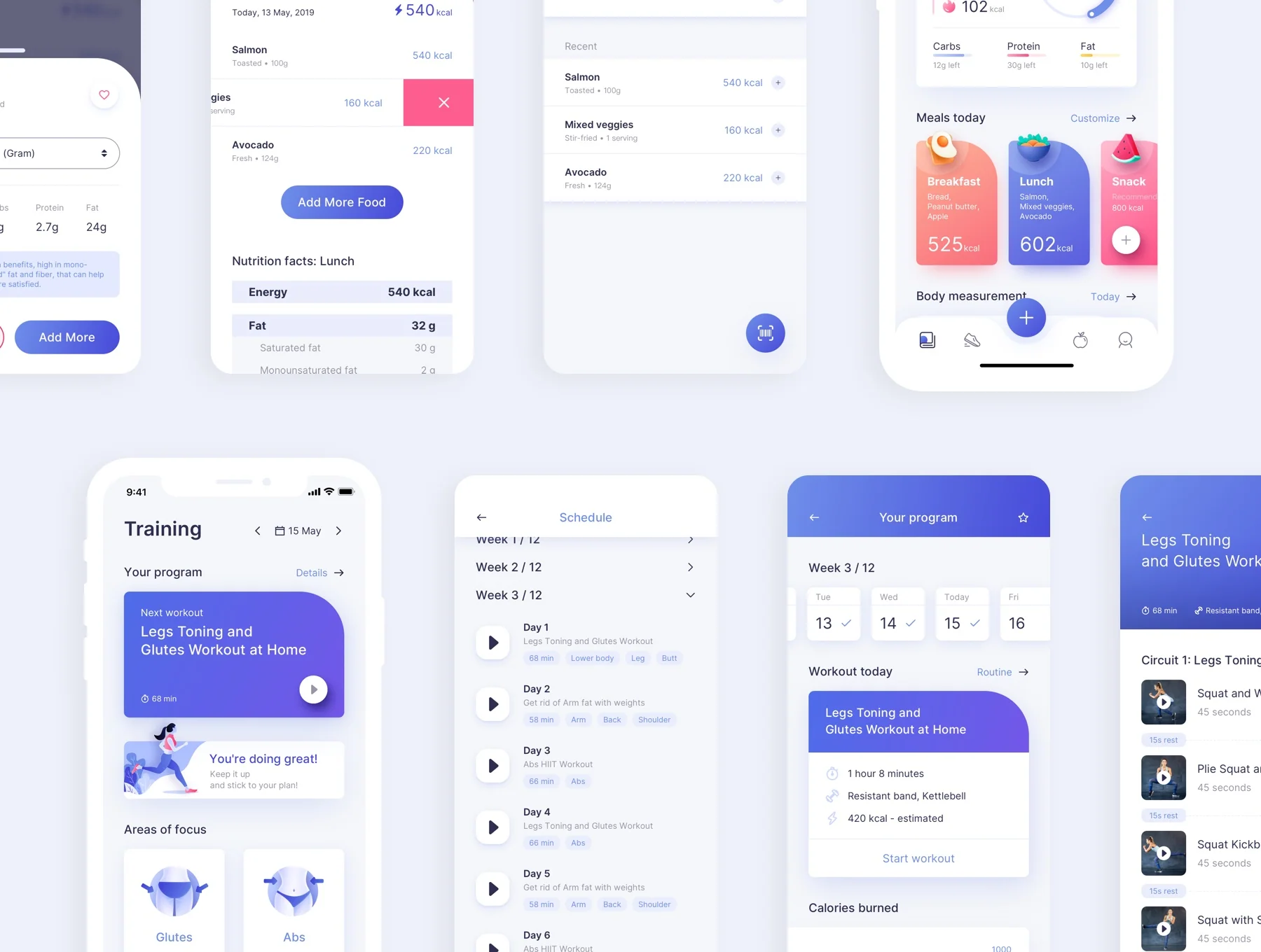 ioFit - Diet & Training App UI Kit 4