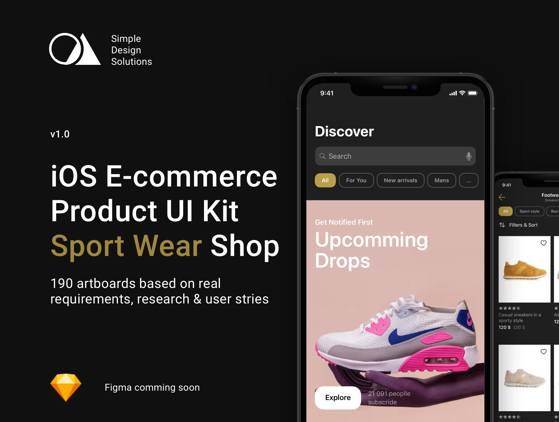 iOS E-commerce Product UI Kit — Sport Wear Shop