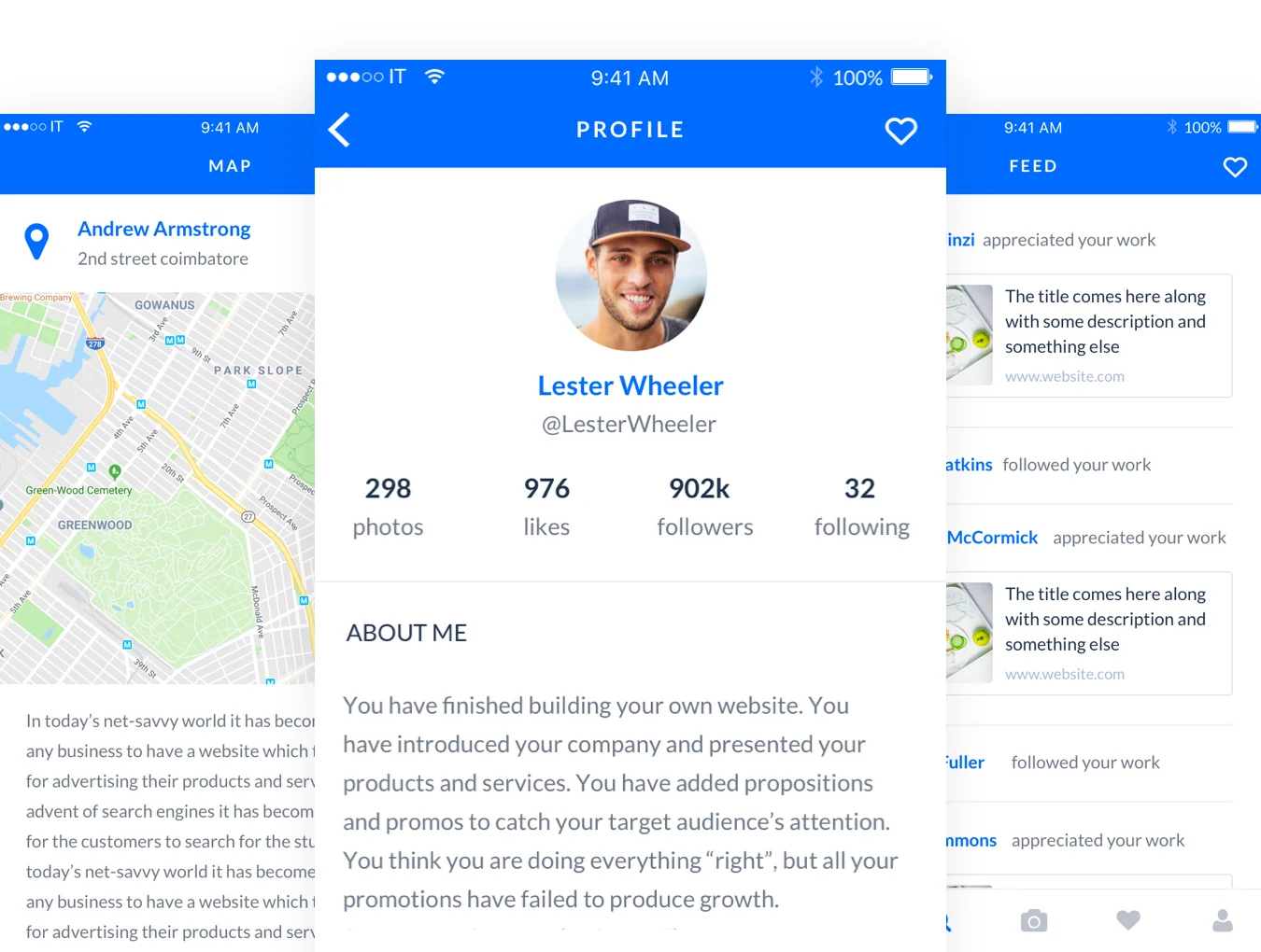iOS Social Media UI Kit 3
