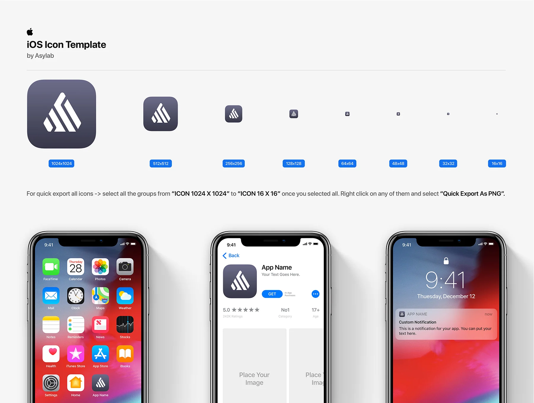 iOS Template Icon Mockup 4