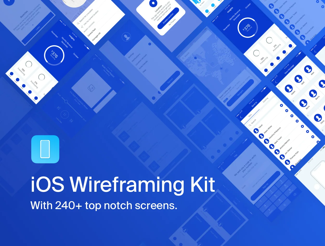 iOS Wireframing Kit