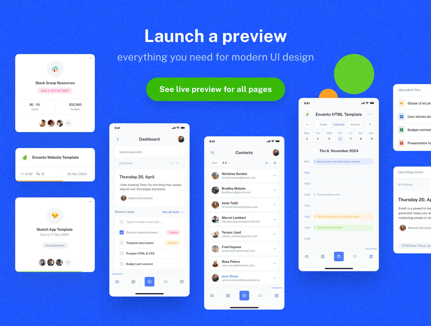 IOTask - mobile UI Kit for project management apps 9