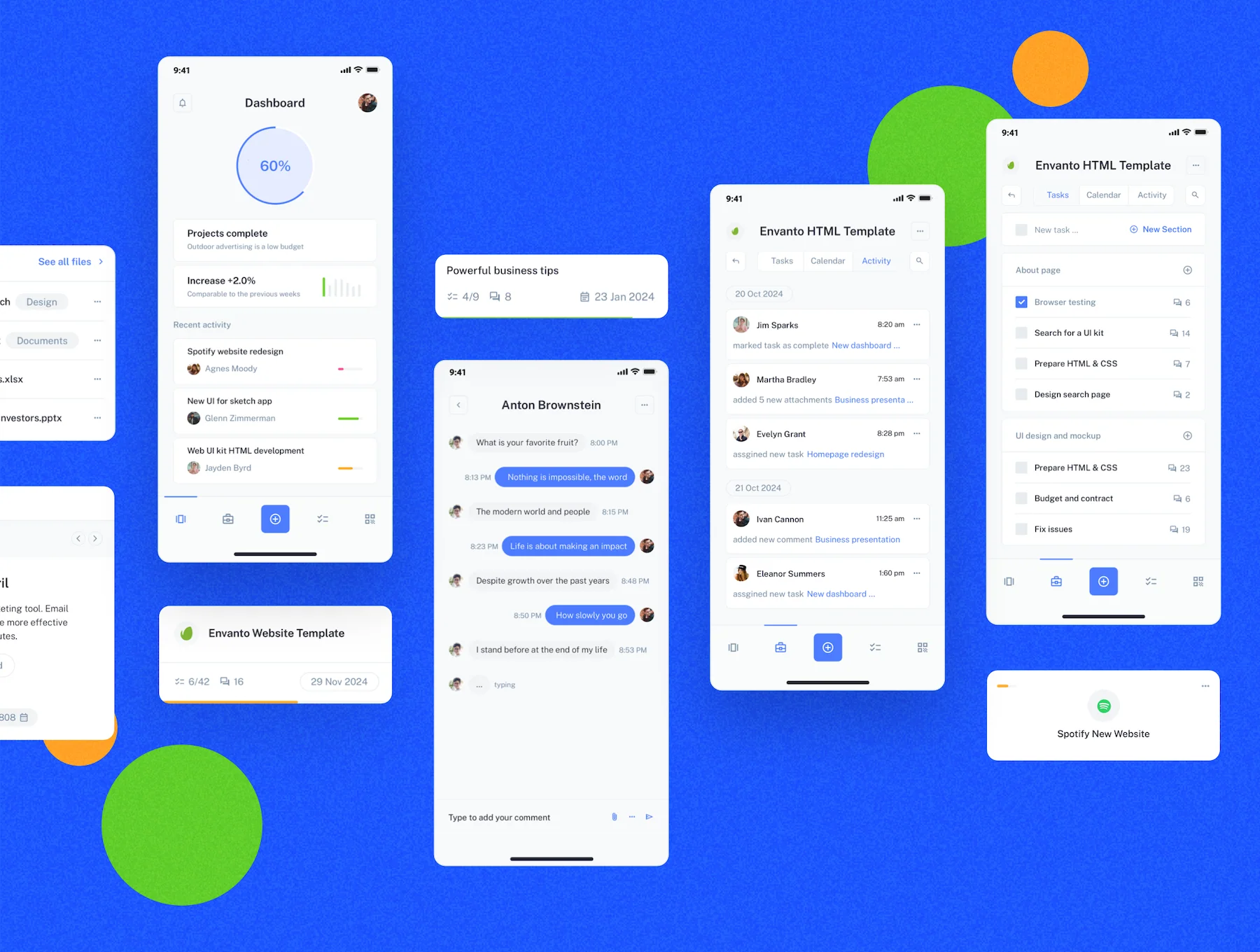 IOTask - mobile UI Kit for project management apps 10
