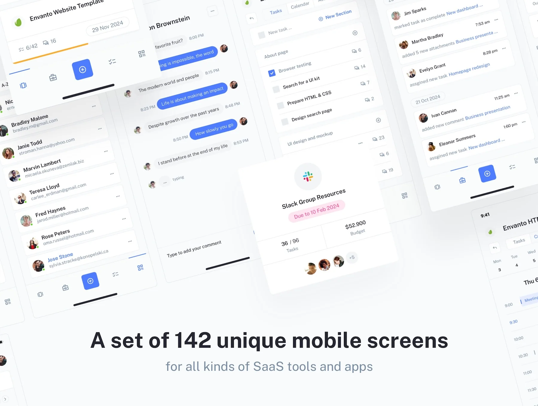 IOTask - mobile UI Kit for project management apps 2