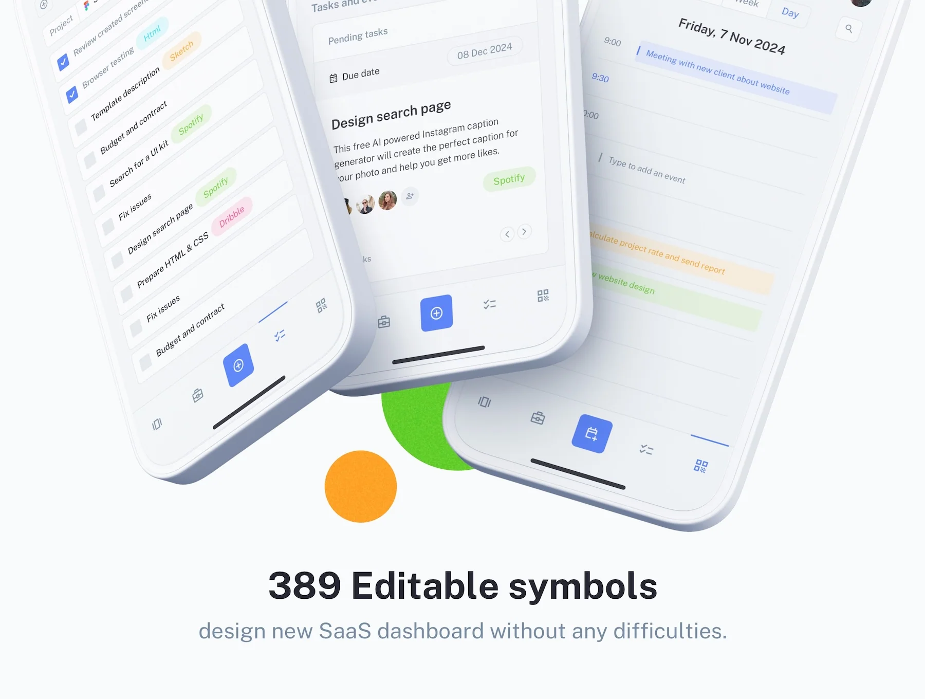 IOTask - mobile UI Kit for project management apps 5