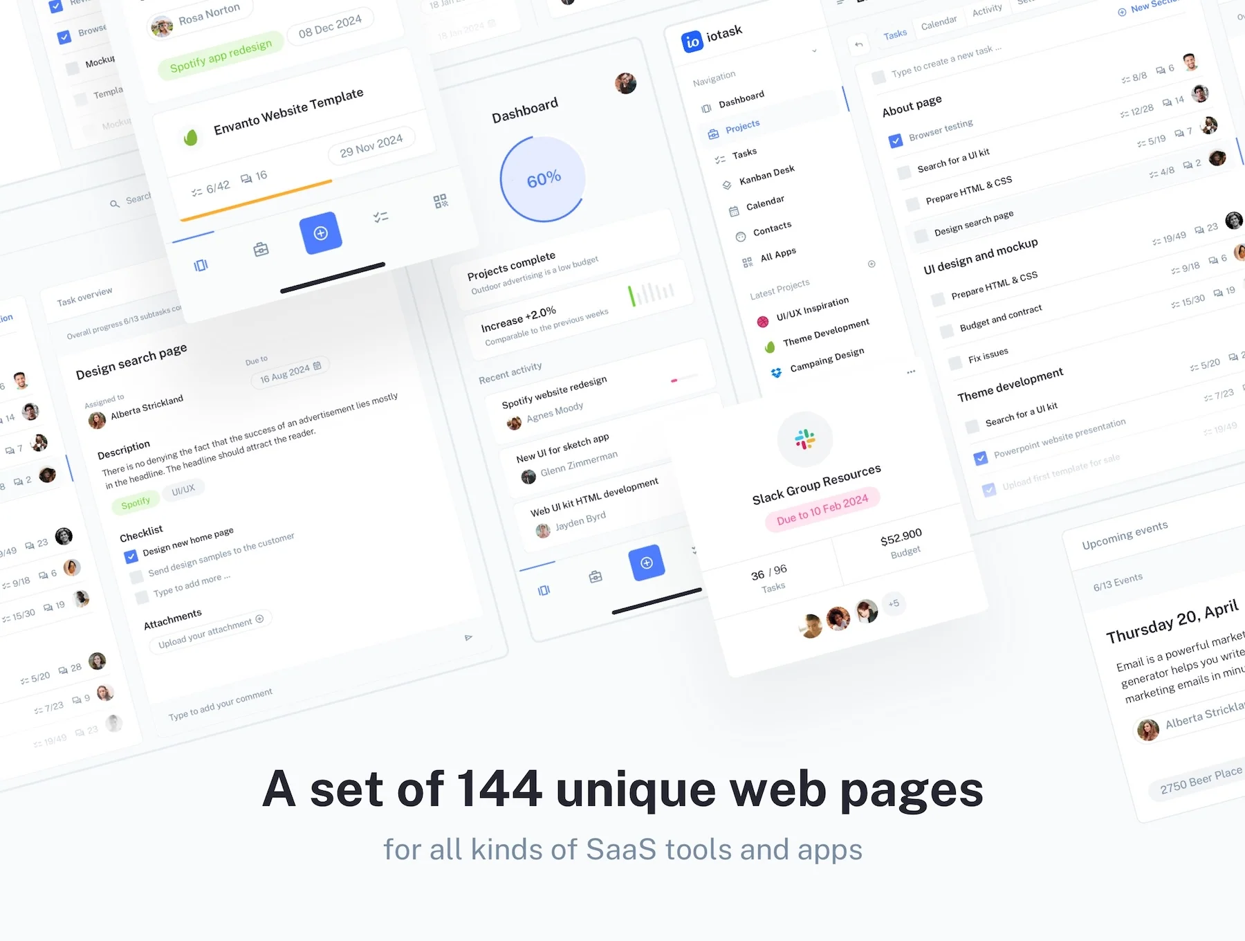 IOTask - web UI kit for project management apps 2