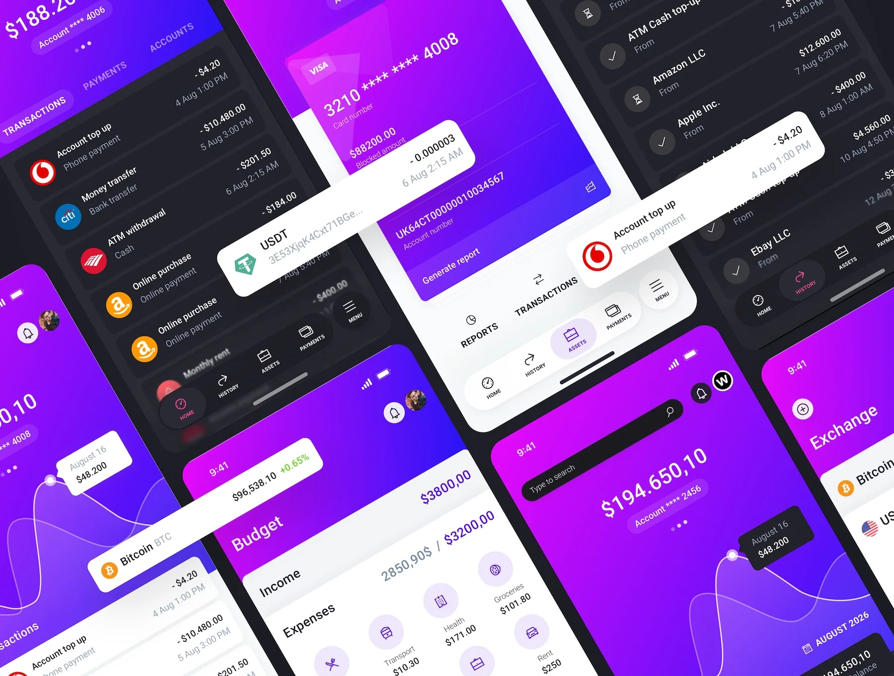 IOWallet Mobile FinTech UI Kit 2