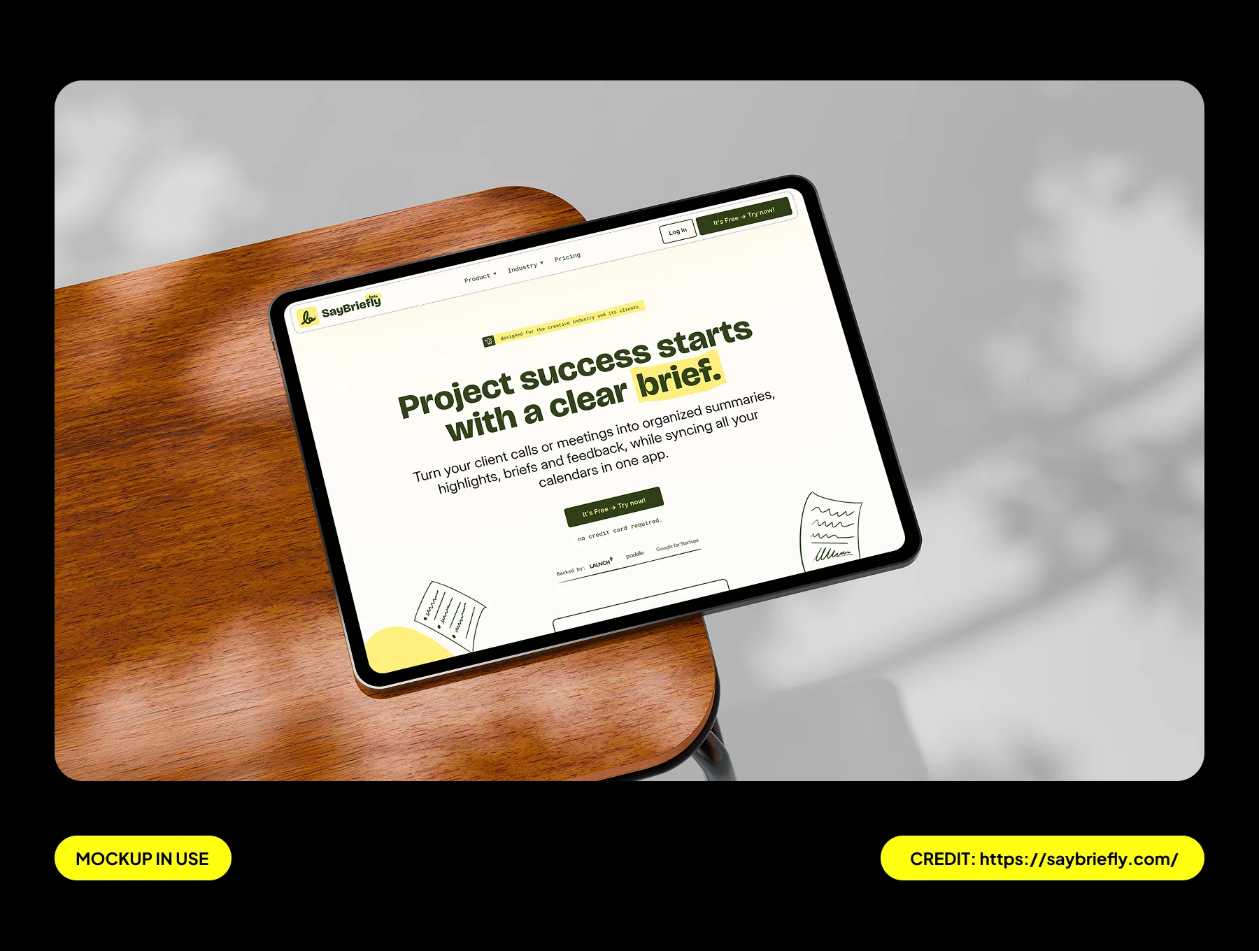 iPad in The Chair Mockups 5