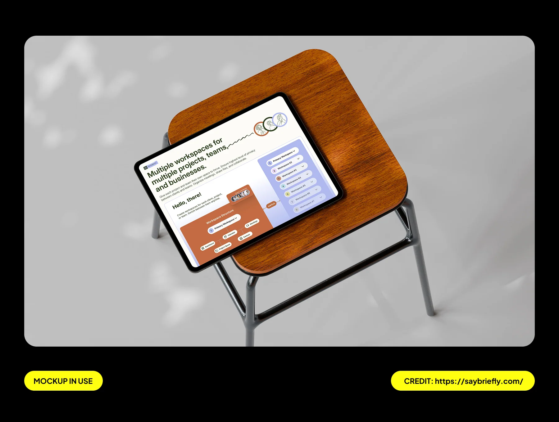 iPad in The Chair Mockups 6