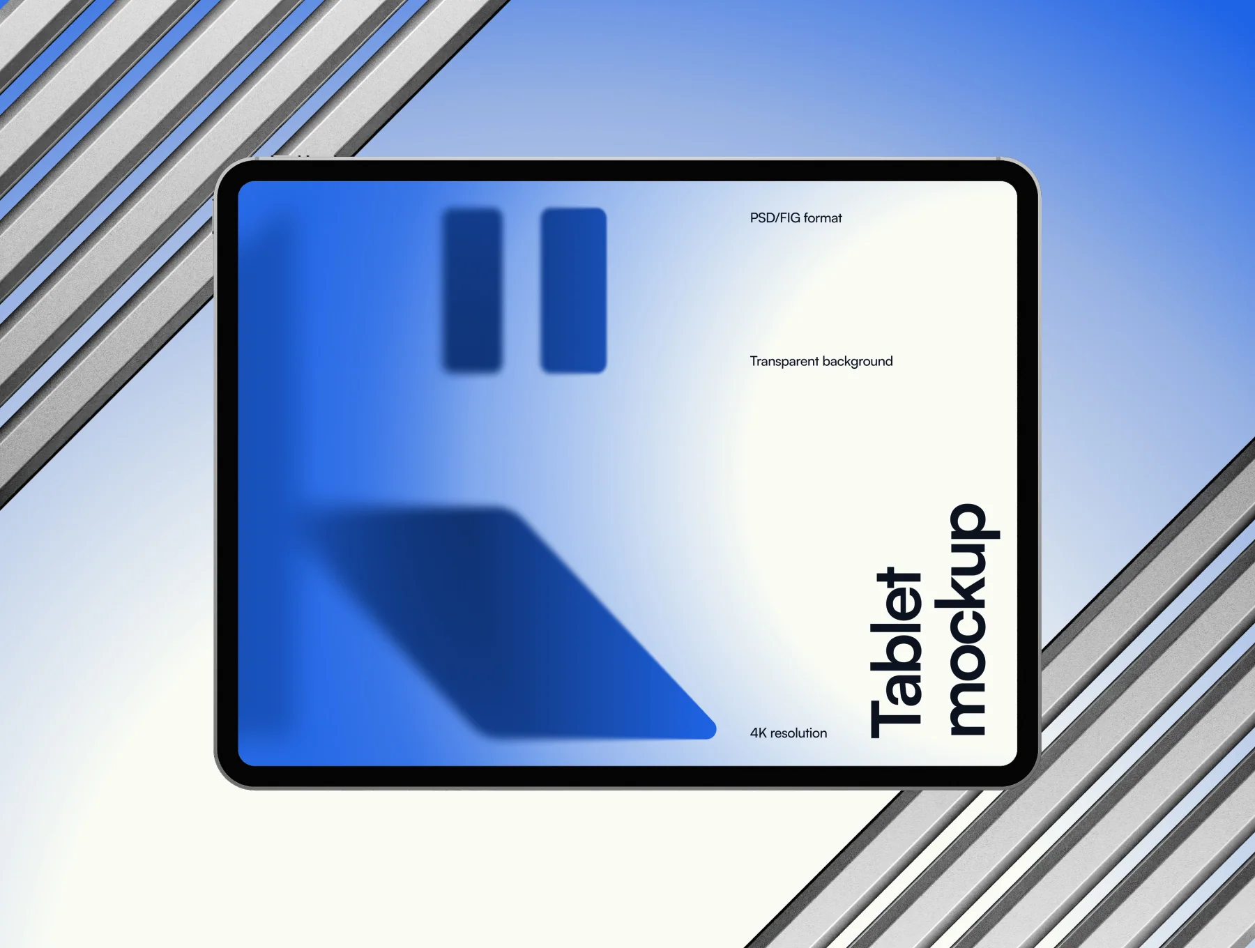 Tablet Mockup — Metal Scene 3