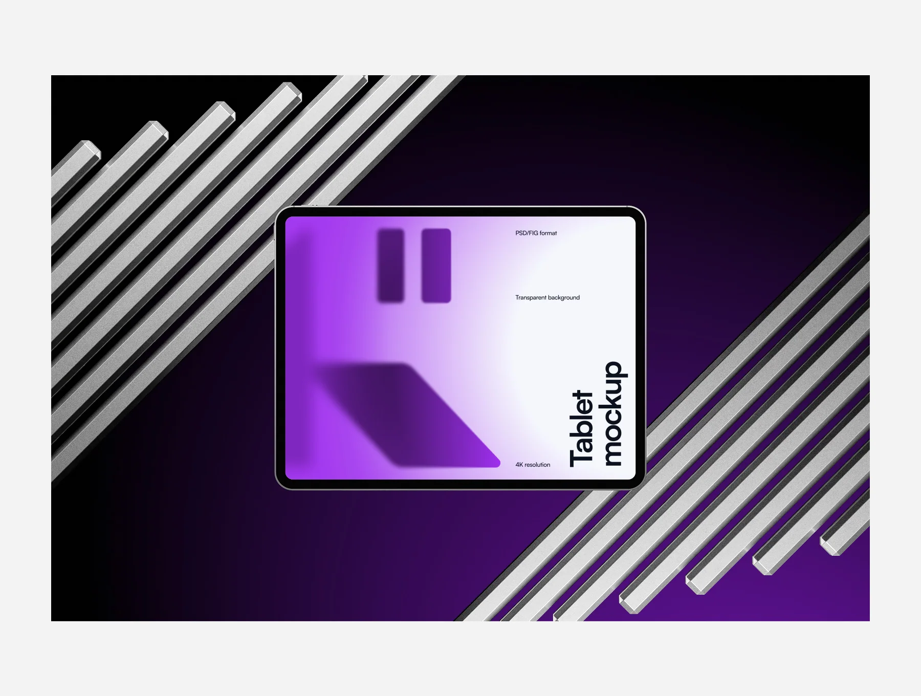 Tablet Mockup — Metal Scene 5