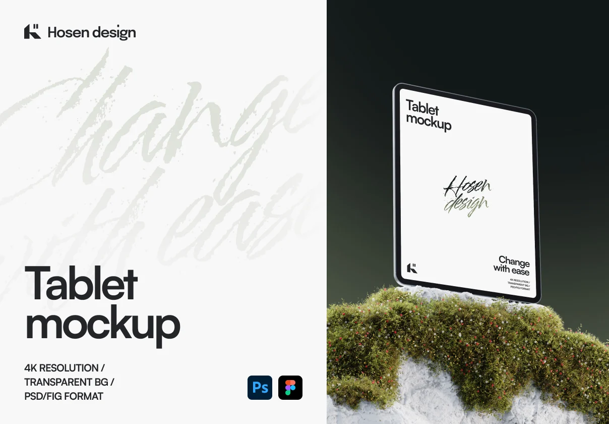 Tablet Mockup — Nature Scene