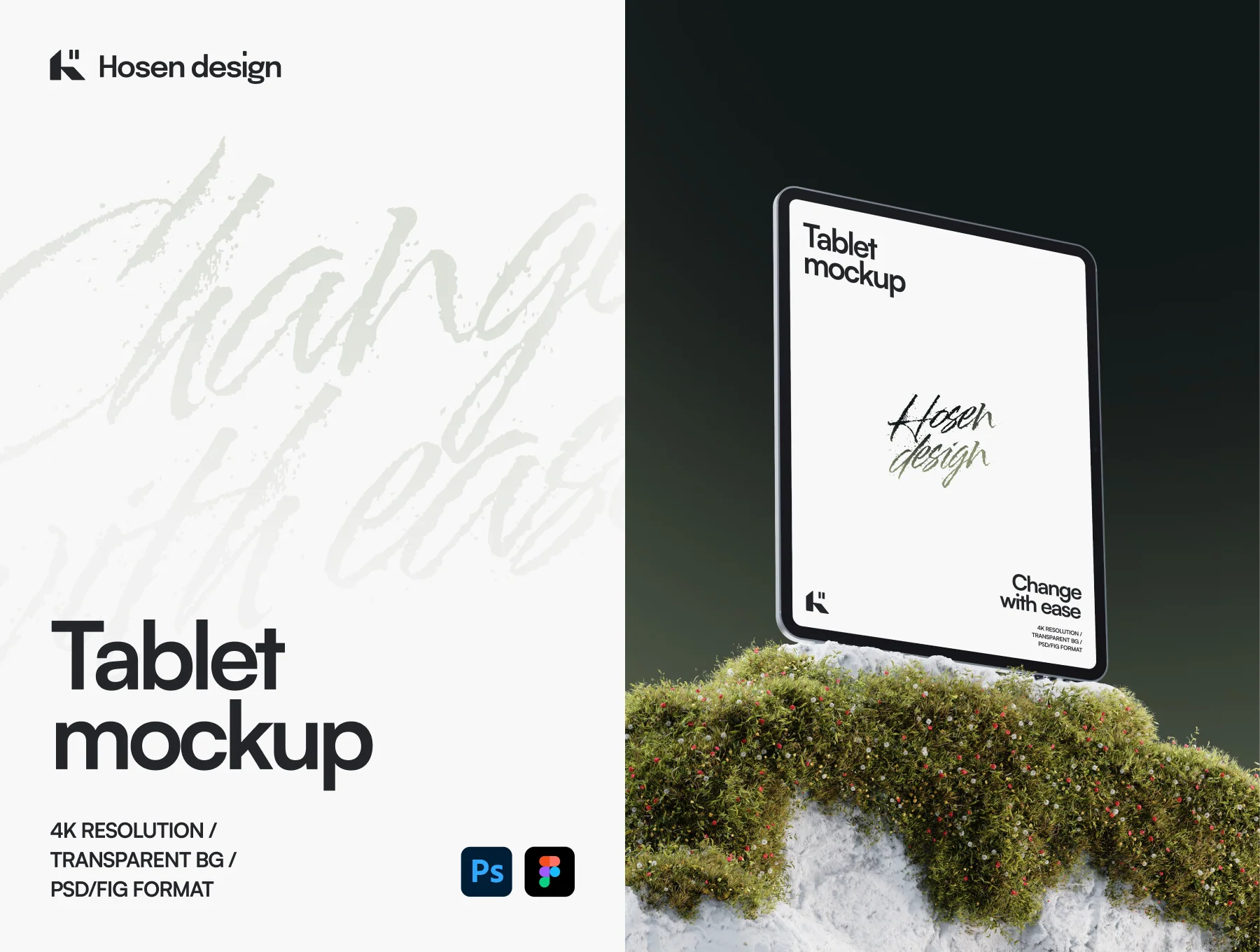 Tablet Mockup — Nature Scene