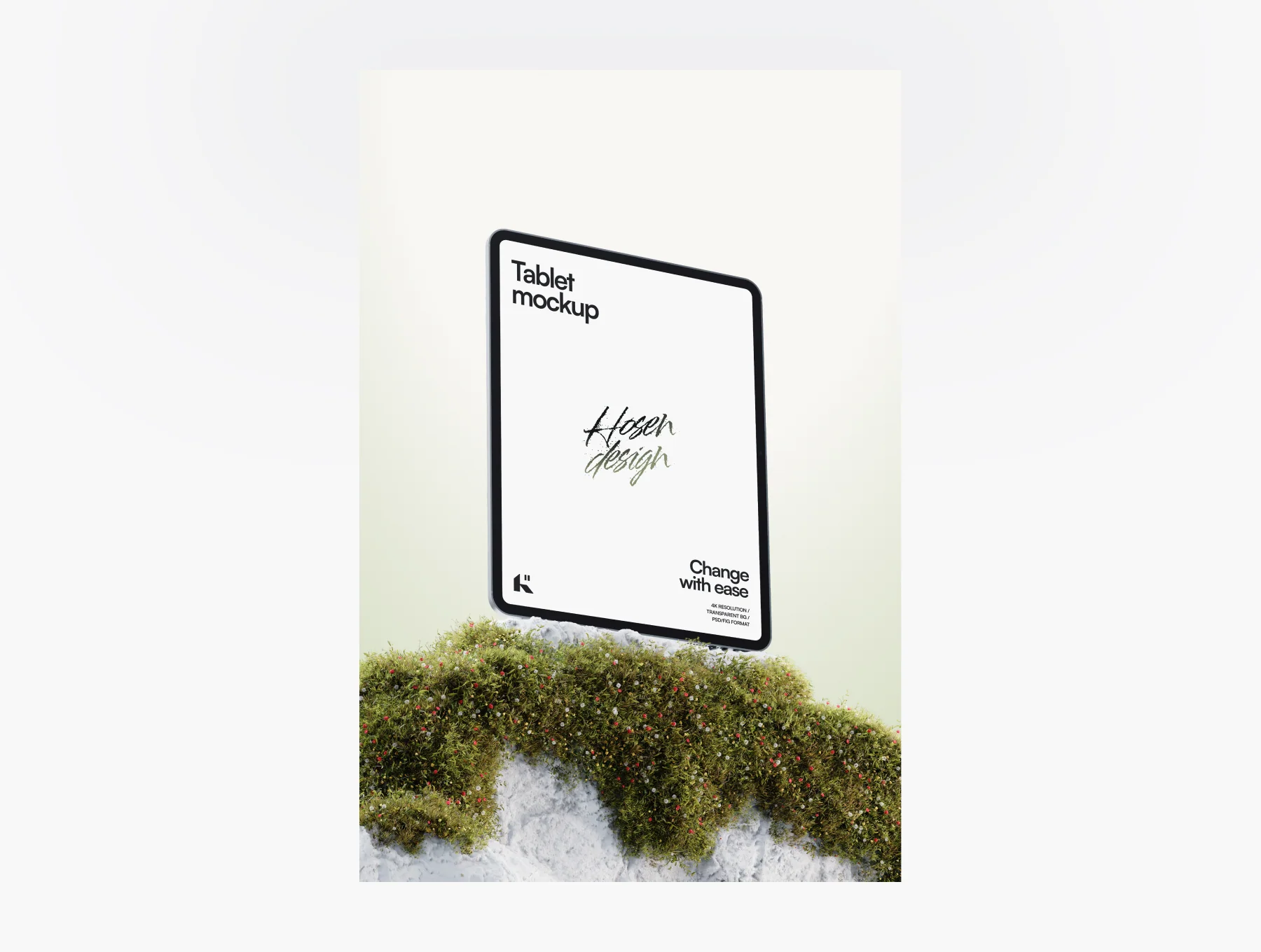 Tablet Mockup — Nature Scene 3