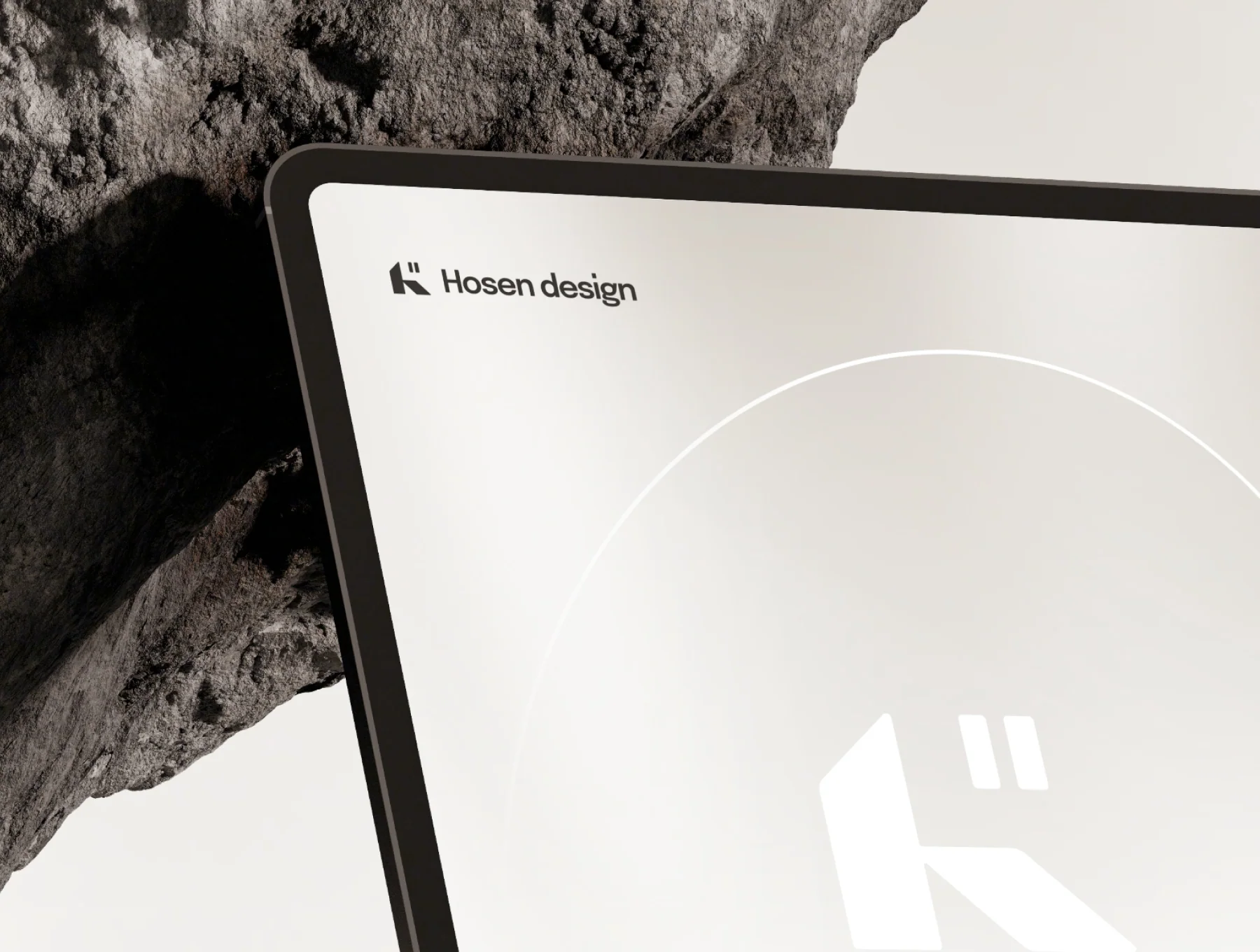 Tablet Mockup — Stone Scene 2