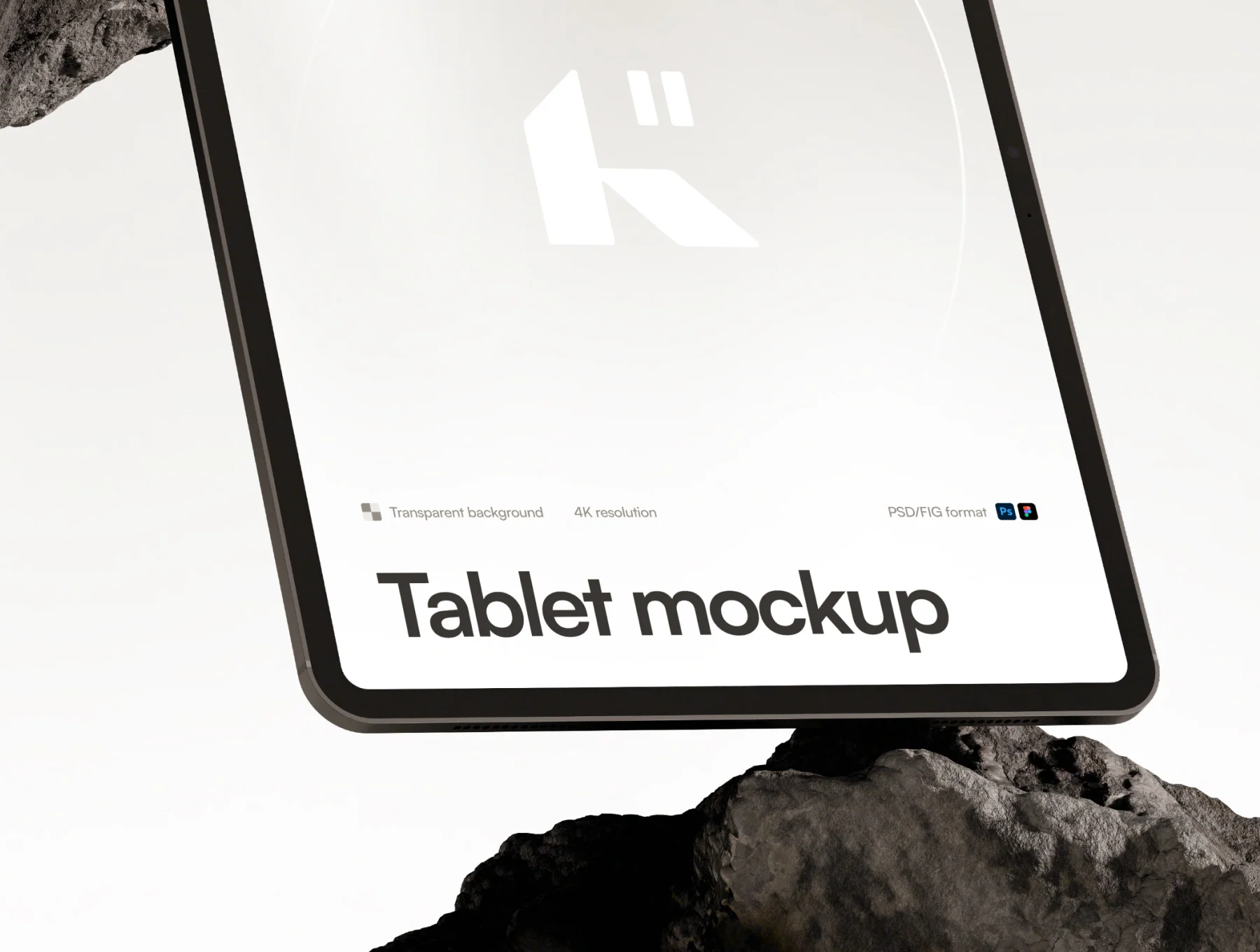 Tablet Mockup — Stone Scene 3