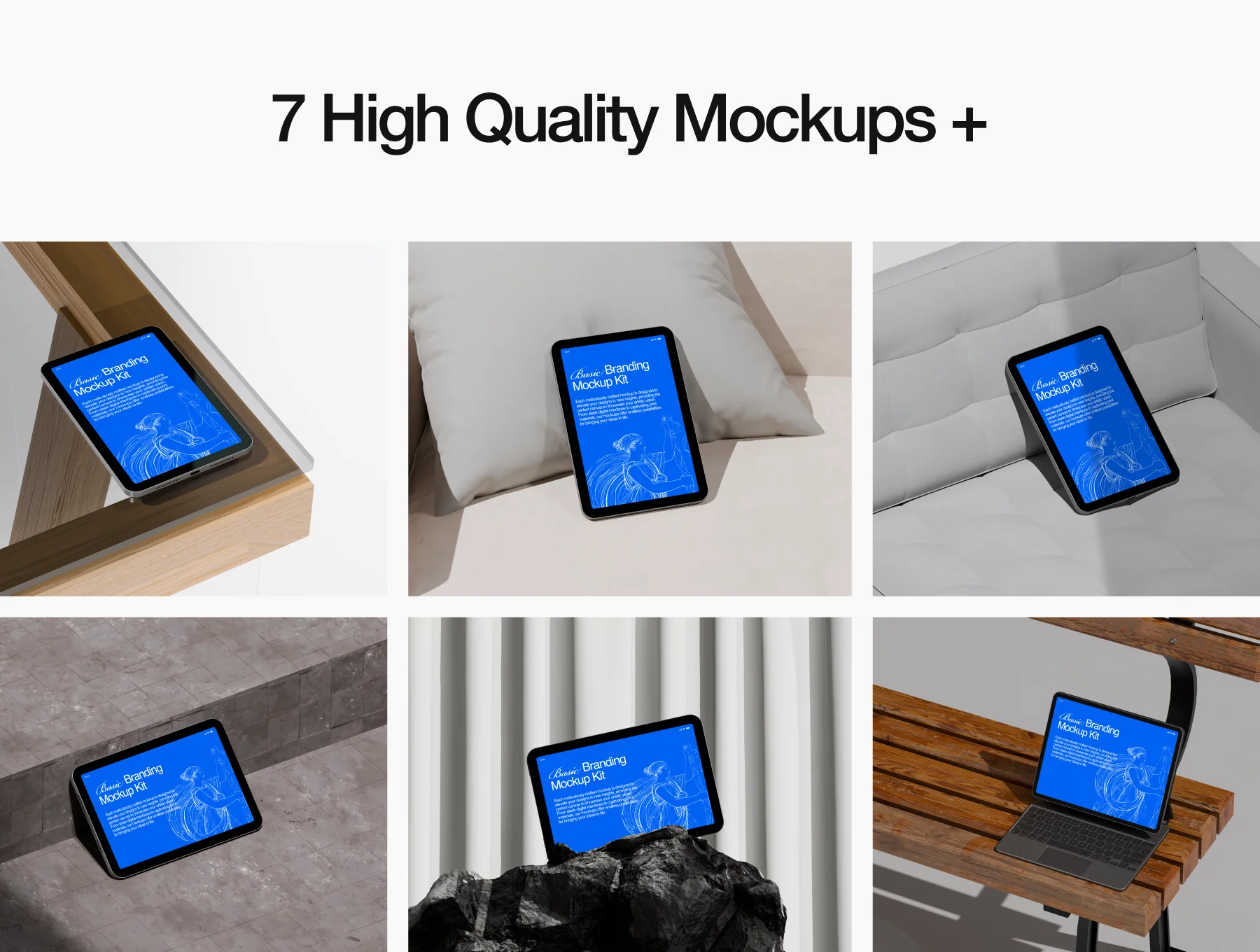 iPad Mockups - Basic Branding Mockup Kit 2